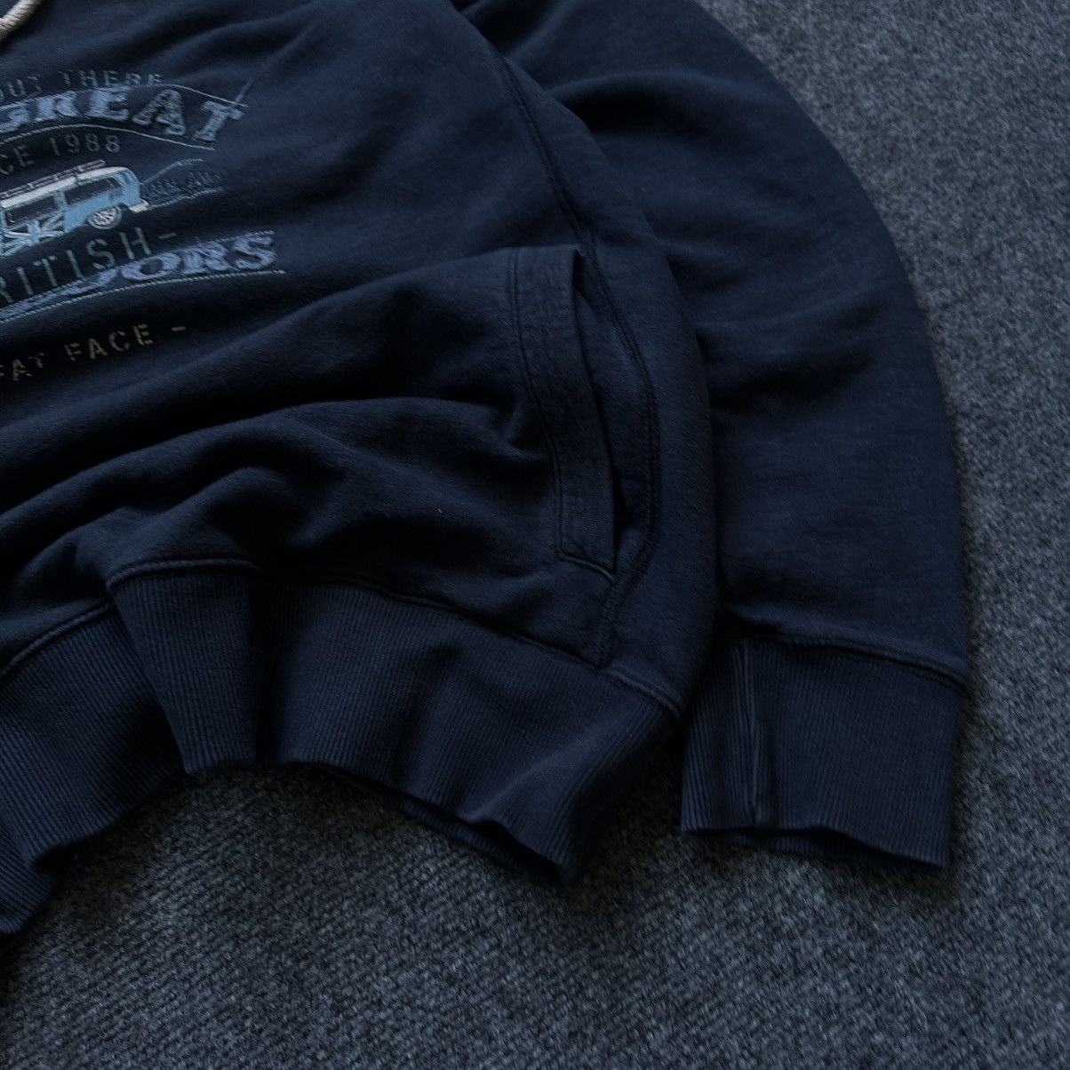 FatFace VTG Mans Hoodie Fat Face Big Logo Size L Used Dark Blue 00s Size US L / EU 52-54 / 3 - 8 Thumbnail
