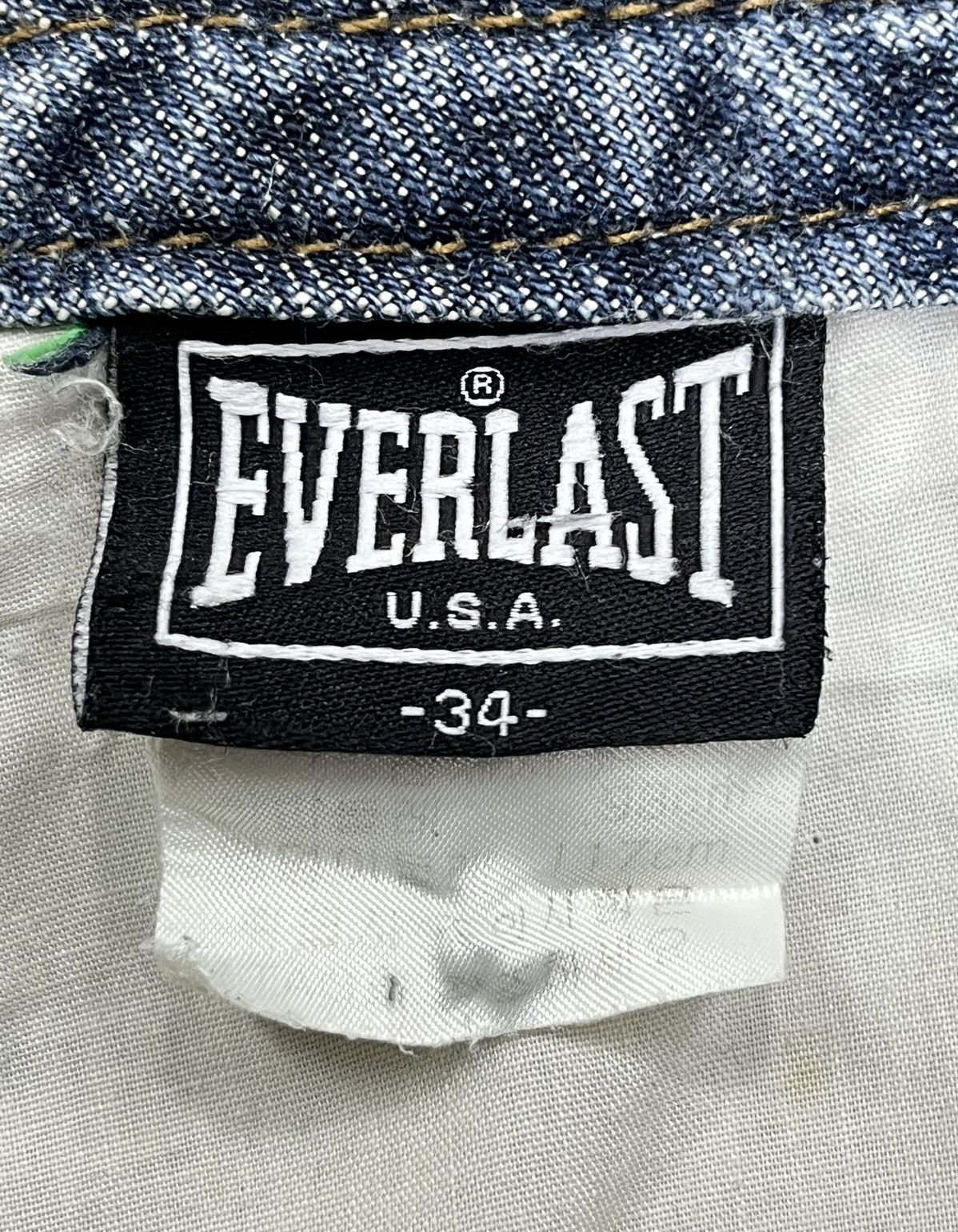 Everlast 🔥Vintage EVERLAST NEW YORK CITY FIGHTLAND Distressed Denim Size US 34 / EU 50 - 19 Thumbnail