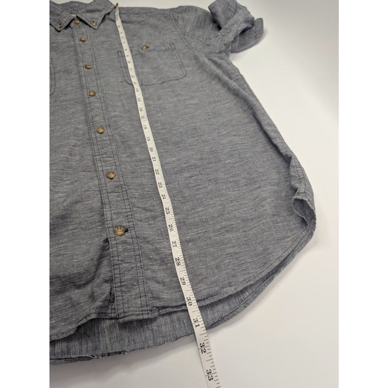 Vintage Duluth Shirt Mens Large Grey Navy Hemp Blend Pocket Outdoor Lightweight Shirt Size US L / EU 52-54 / 3 - 3 Thumbnail