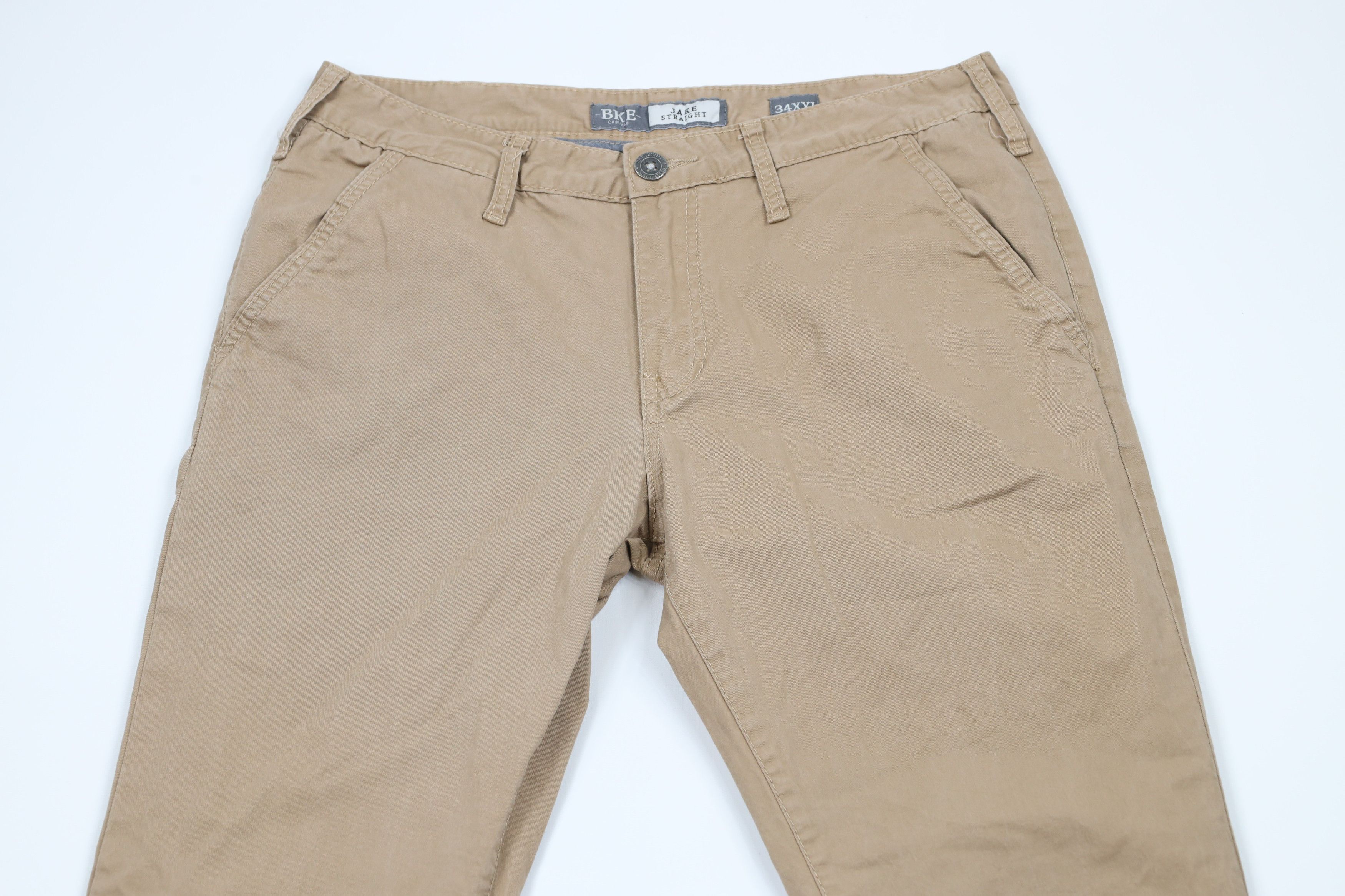 Vintage Buckle BKE Casuals Straight Leg Stretch Chino Pants Beige Size US 34 / EU 50 - 2 Thumbnail