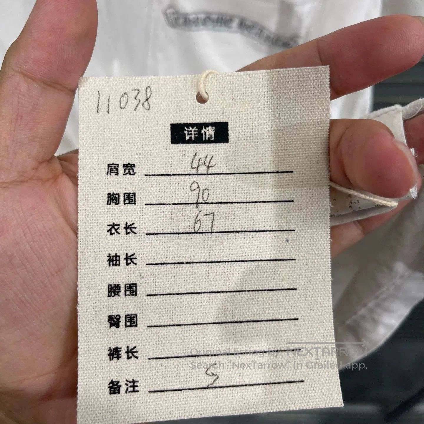 Chrome Hearts White Short Sleeve T-Shirt with Pocket. Size US S / EU 44-46 / 1 - 7 Thumbnail