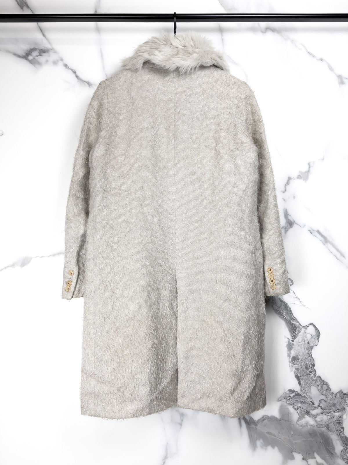 Helmut Lang AW00 Helmut Lang Fur Collar Mohair Astro Biker Jacket Parka Size US S / EU 44-46 / 1 - 2 Thumbnail