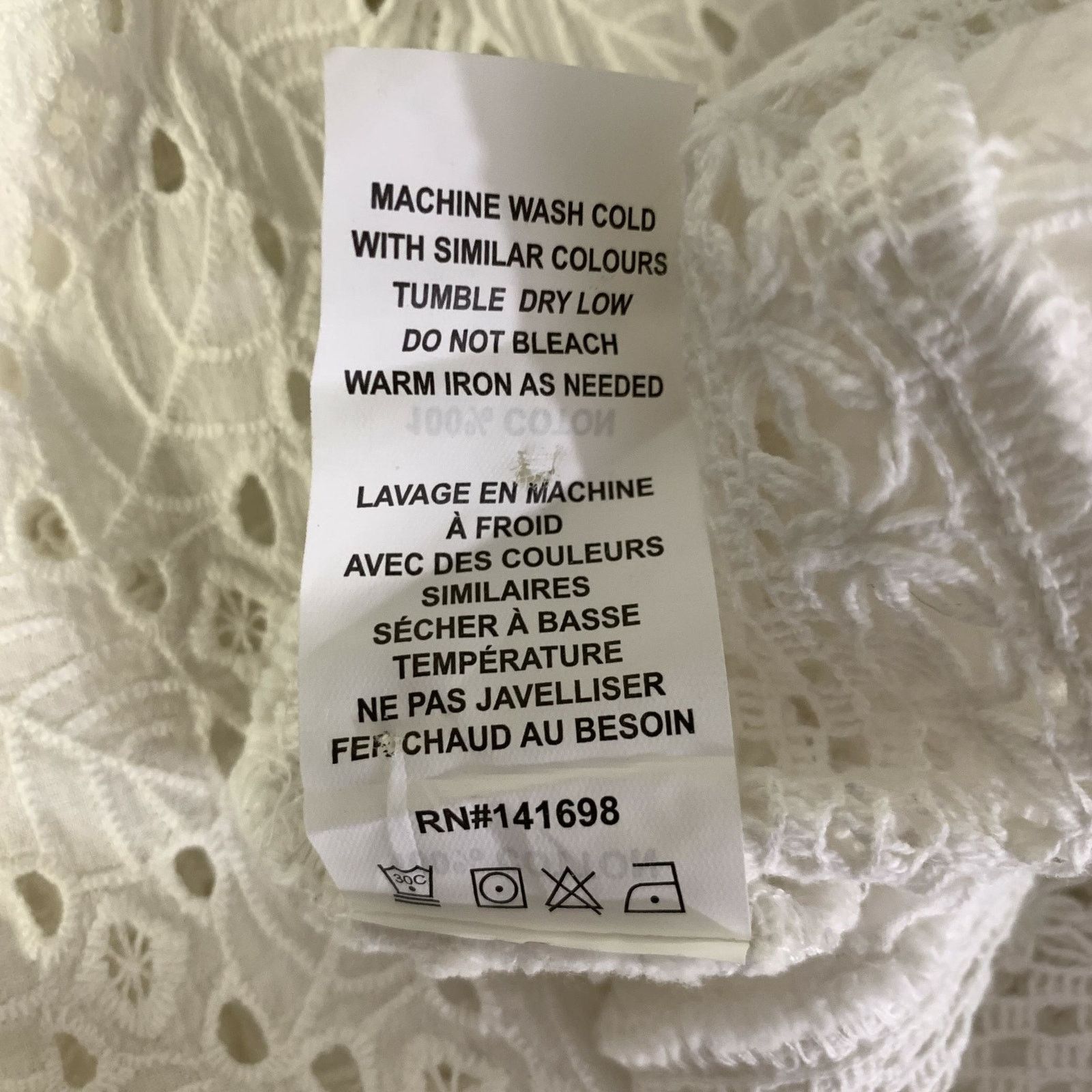 Ramy Brook RAMY BROOK Size S White Cotton Leafs Cardigan Size S / US 4 / IT 40 - 8 Thumbnail