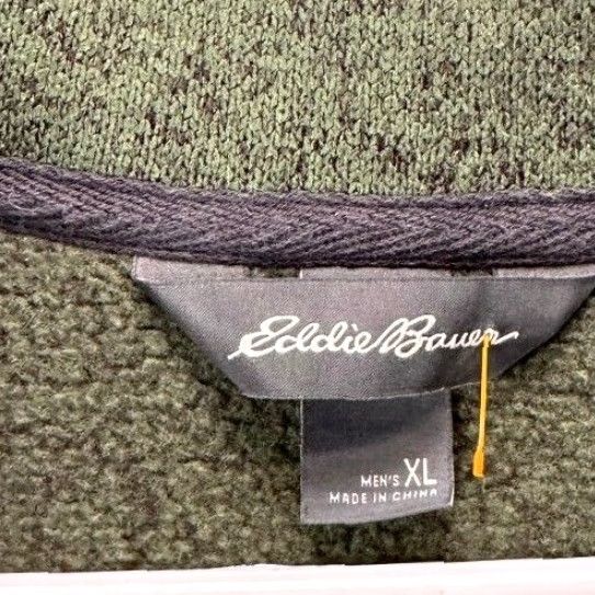 Eddie Bauer Eddie Bauer Sweater Mens XL Green Radiator Fleece Logo Quarter Snap Mock Pullover Size US XL / EU 56 / 4 - 4 Thumbnail