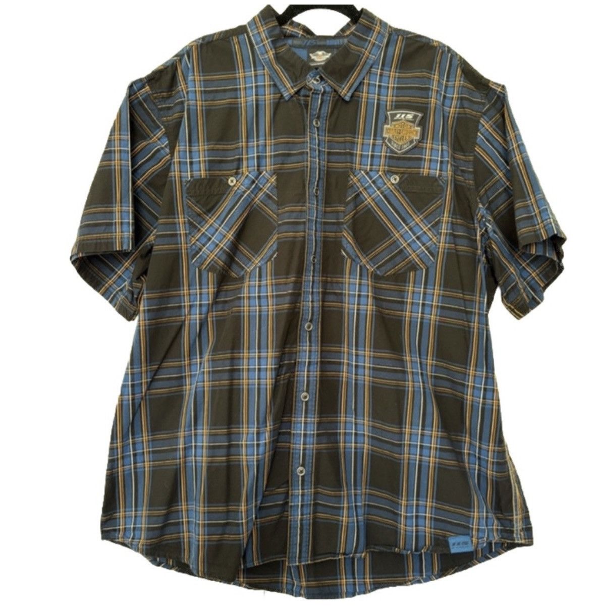 Harley Davidson 115th Anniversary Harley Davidson Plaid S/S Button Up Shirt Size US XXL / EU 58 / 5 - 1 Thumbnail