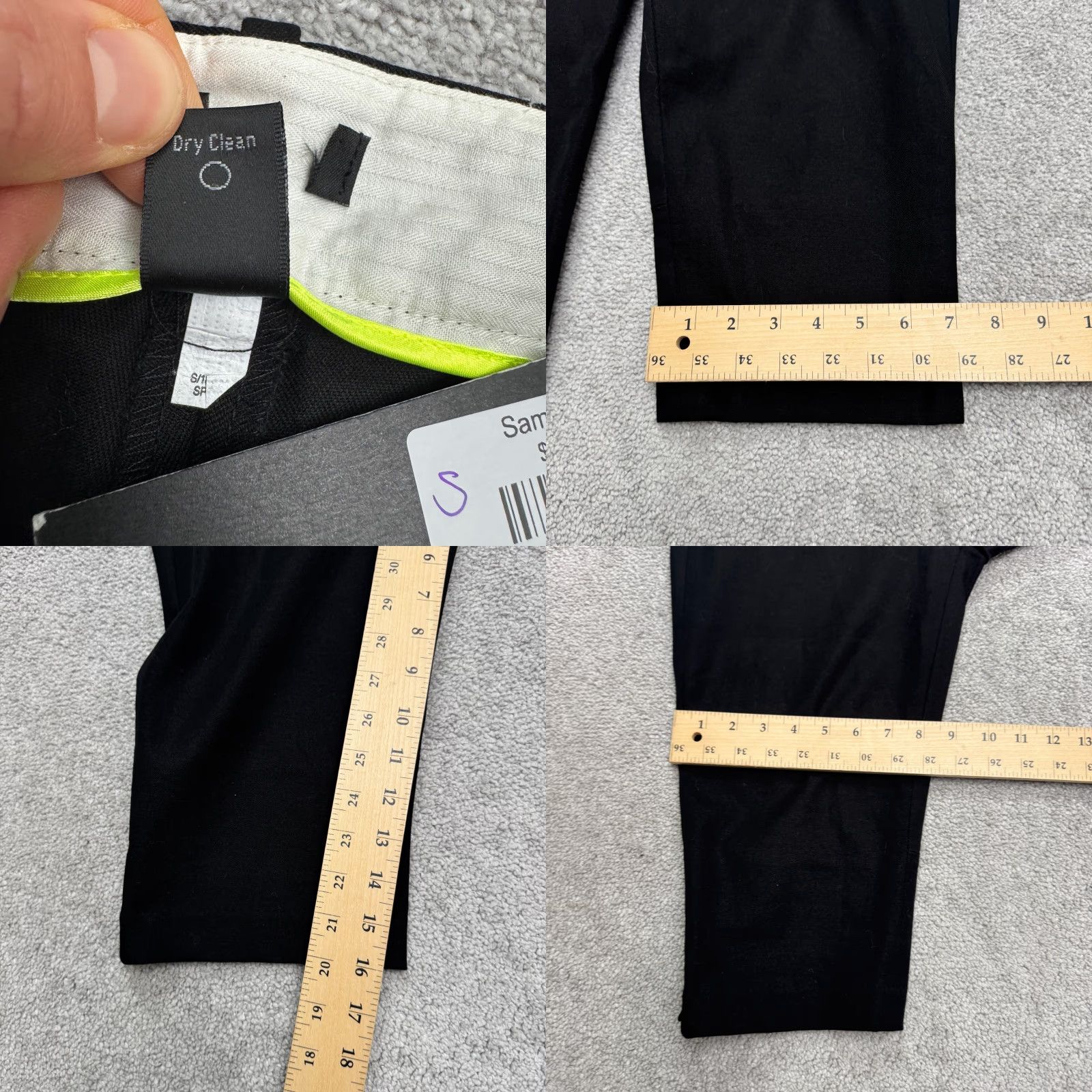 Vintage Stella Carakasi Capri Pants Women 6 Black Cotton Stretch NWT Sample Vintage No Size 28" / US 6 / IT 42 - 8 Thumbnail