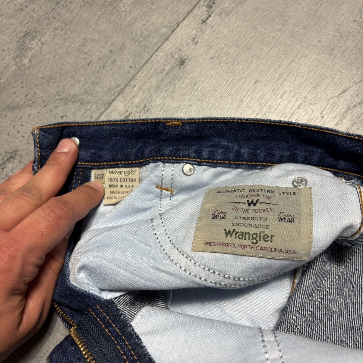 Vintage Vintage Wrangler Blue Bell Indigo Blue Jeans Size US 32 / EU 48 - 7 Thumbnail