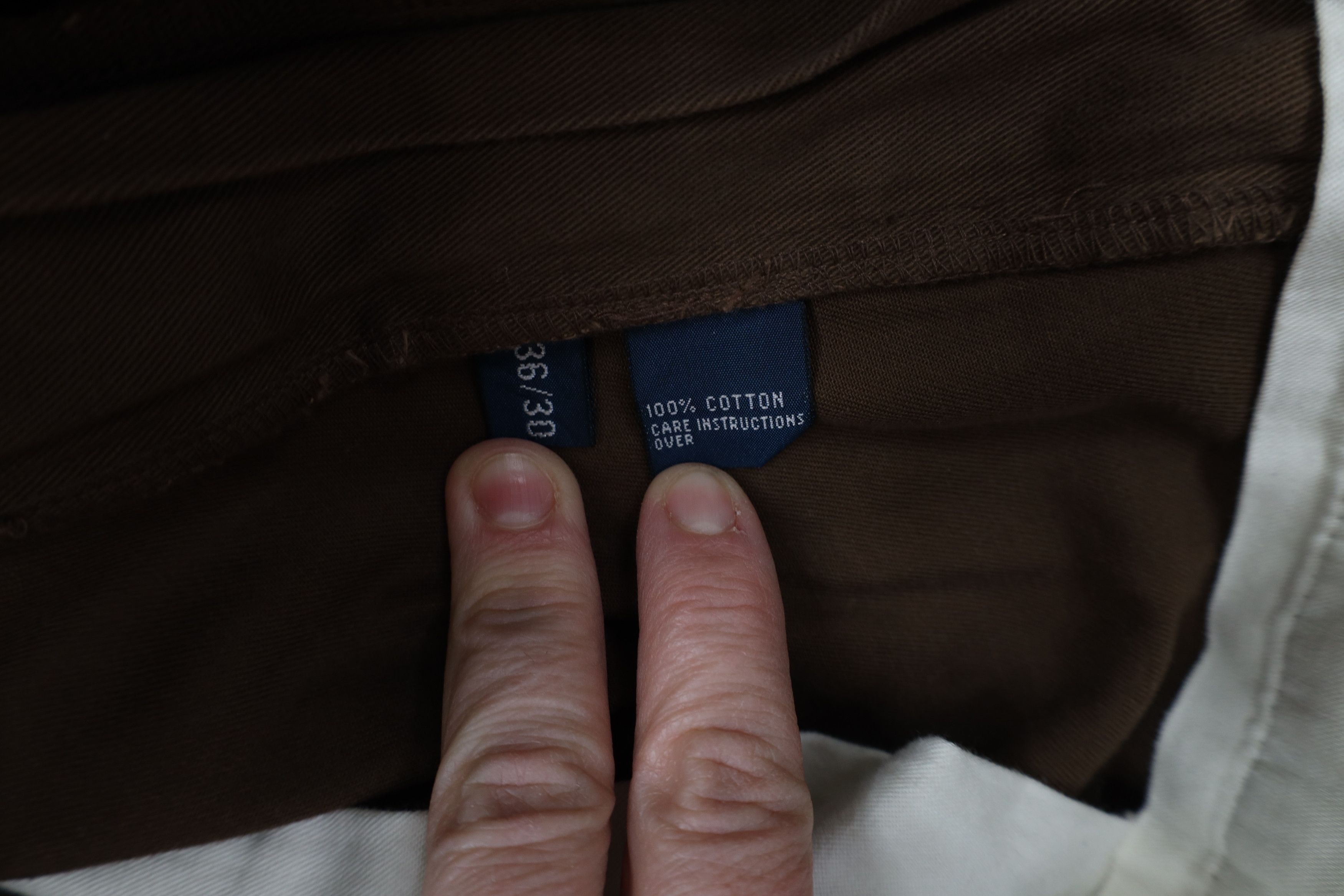 Ralph Lauren Vintage 90s Ralph Lauren Wide Leg Chino Pants Brown Cotton Size US 36 / EU 52 - 8 Thumbnail