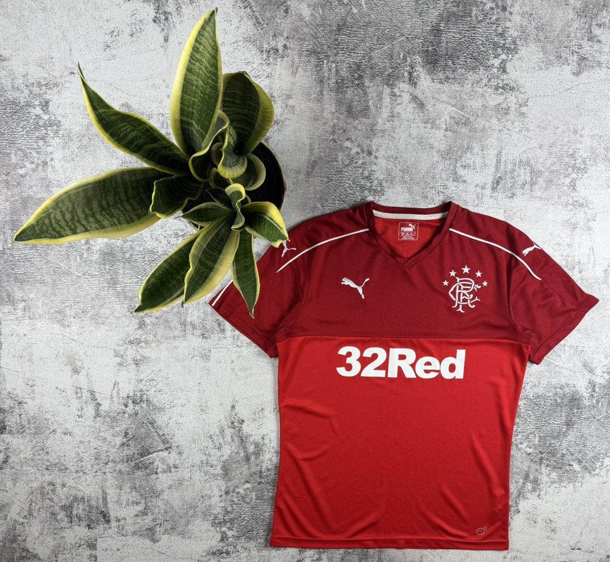 Puma Rangers Glasgow 2016/2017 Red Home Puma Soccer Football T Shirt Jersey Kit Size US L / EU 52-54 / 3 - 1 Thumbnail