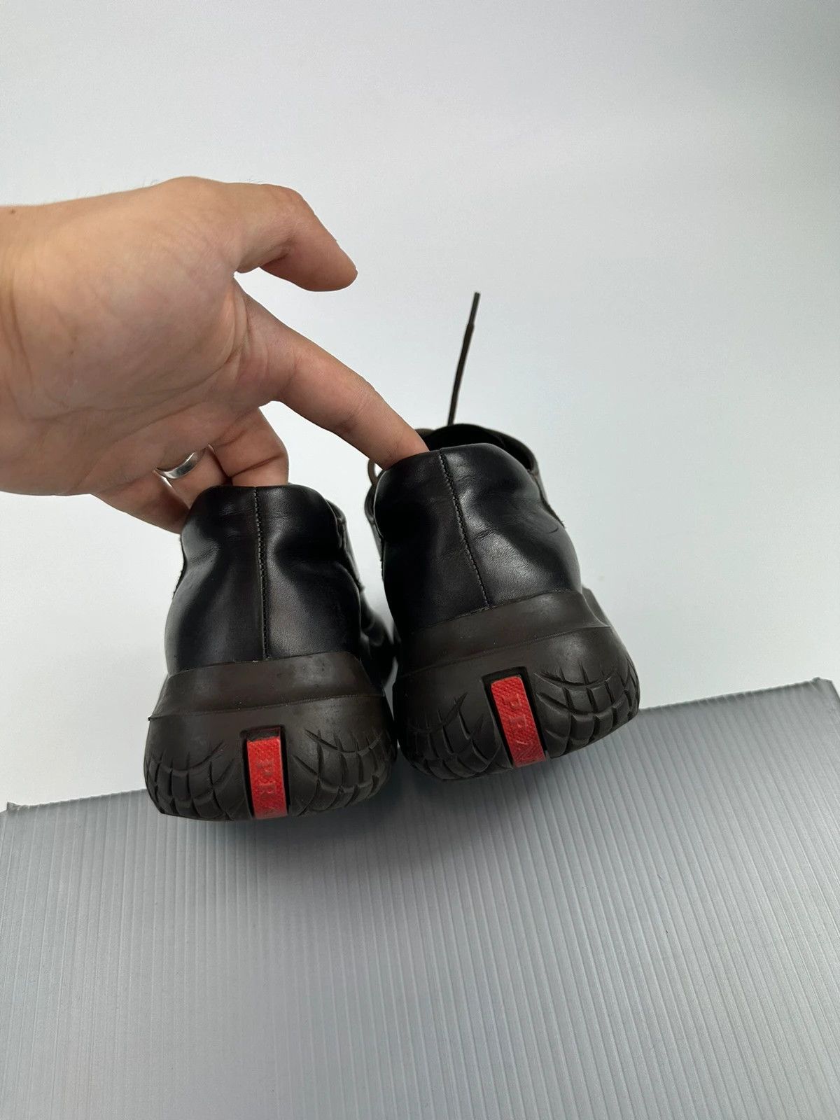 Prada Prada FW1999 Vibram Puddle Sole Loafer Leather Size US 7 / IT 37 - 7 Thumbnail