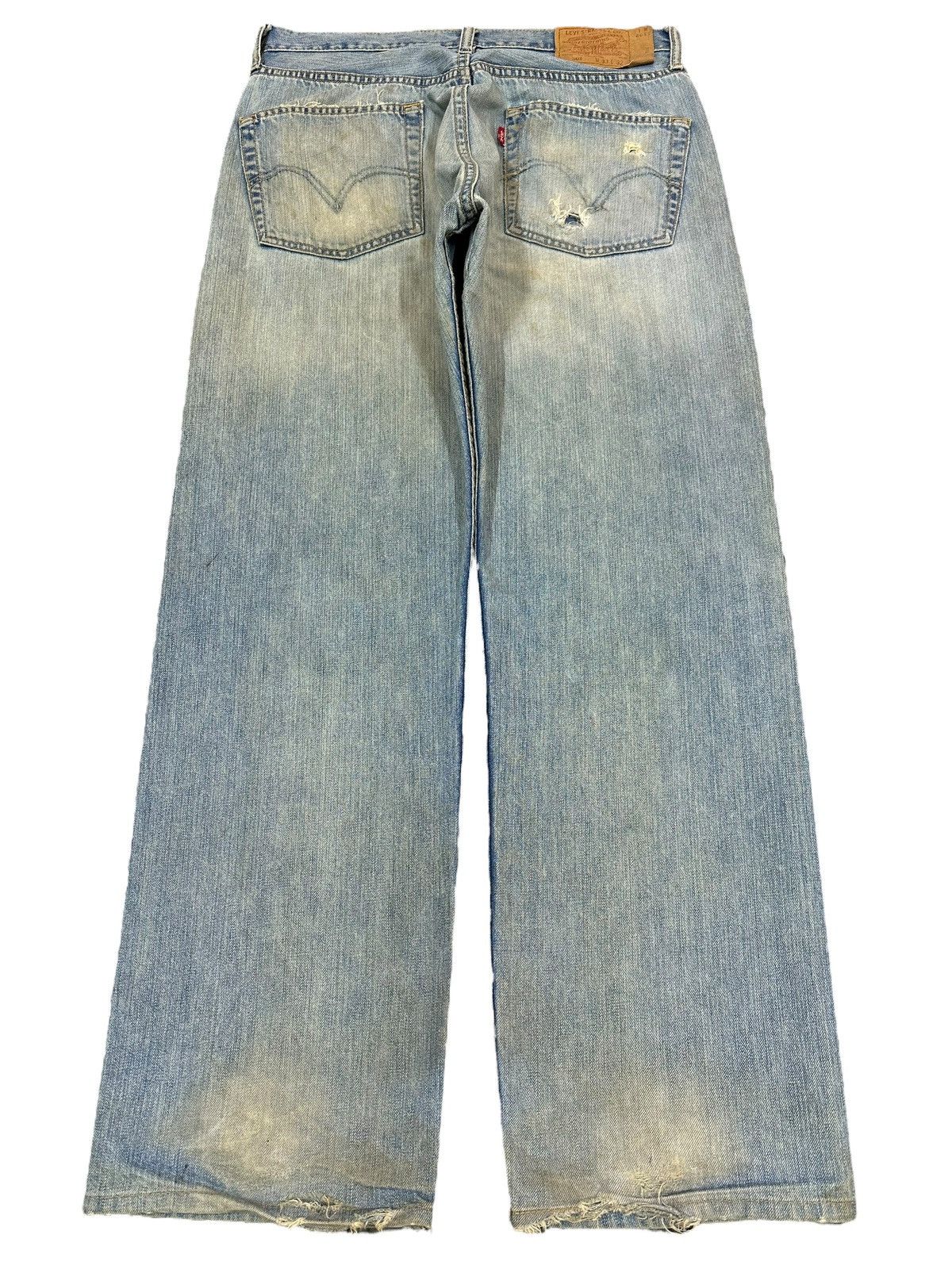 Levi's Vintage 90s Levis 501 Mud Faded Wash Distressed Baggy Jeans Size US 32 / EU 48 - 2 Thumbnail