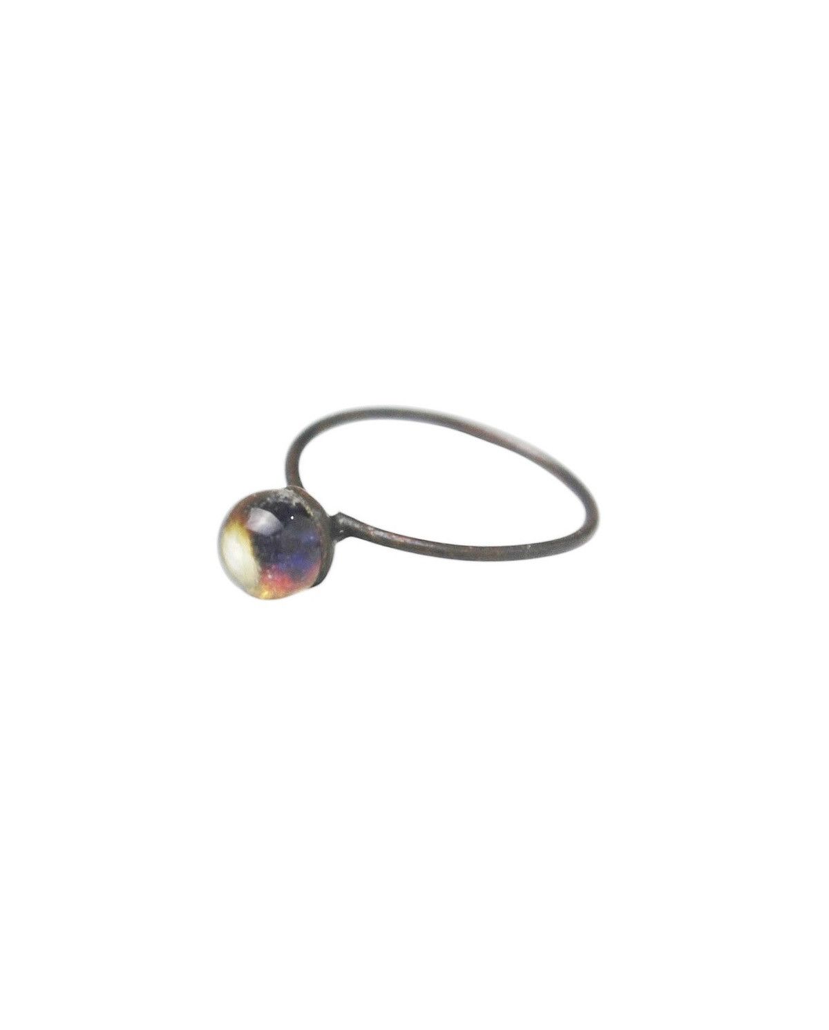Japanese Brand × Vintage 2000S JAPANESE MADE OXIDIZED RING DICHROIC GLASS CABOCHON Size ONE SIZE - 1 Thumbnail