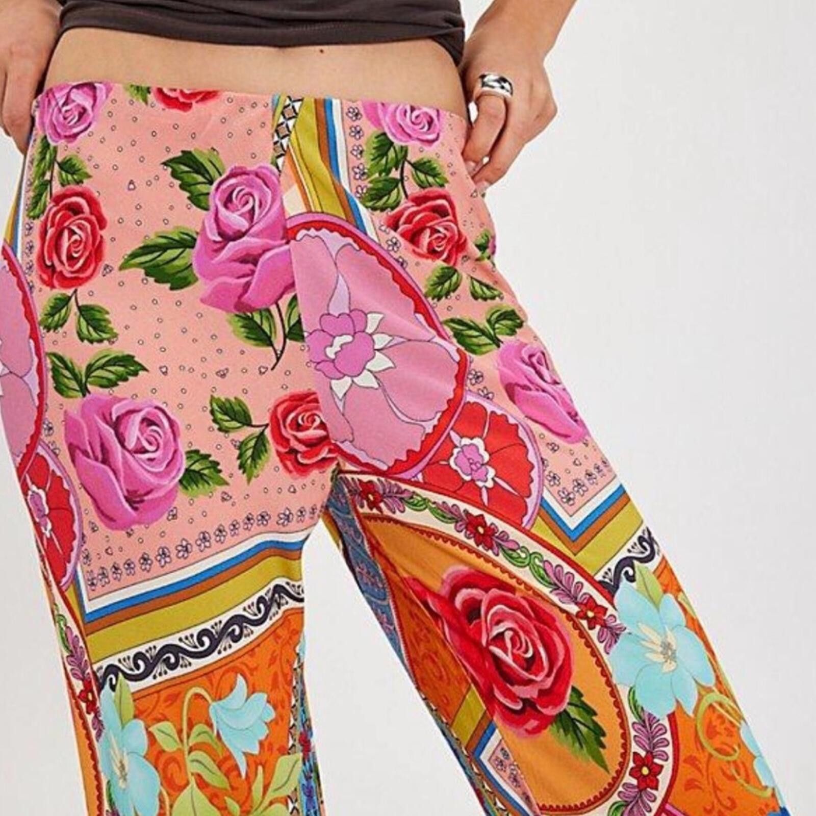 Stella McCartney NWT Spell Aphrodite Bias Pant Floral Boho Straight Leg M Size 32" / US 10 / IT 46 - 7 Thumbnail