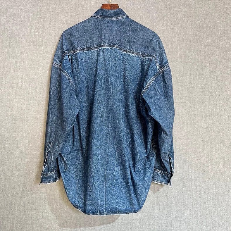 Balenciaga Balenciaga Denim print oversized shirt Size US XS / EU 42 / 0 - 2 Thumbnail