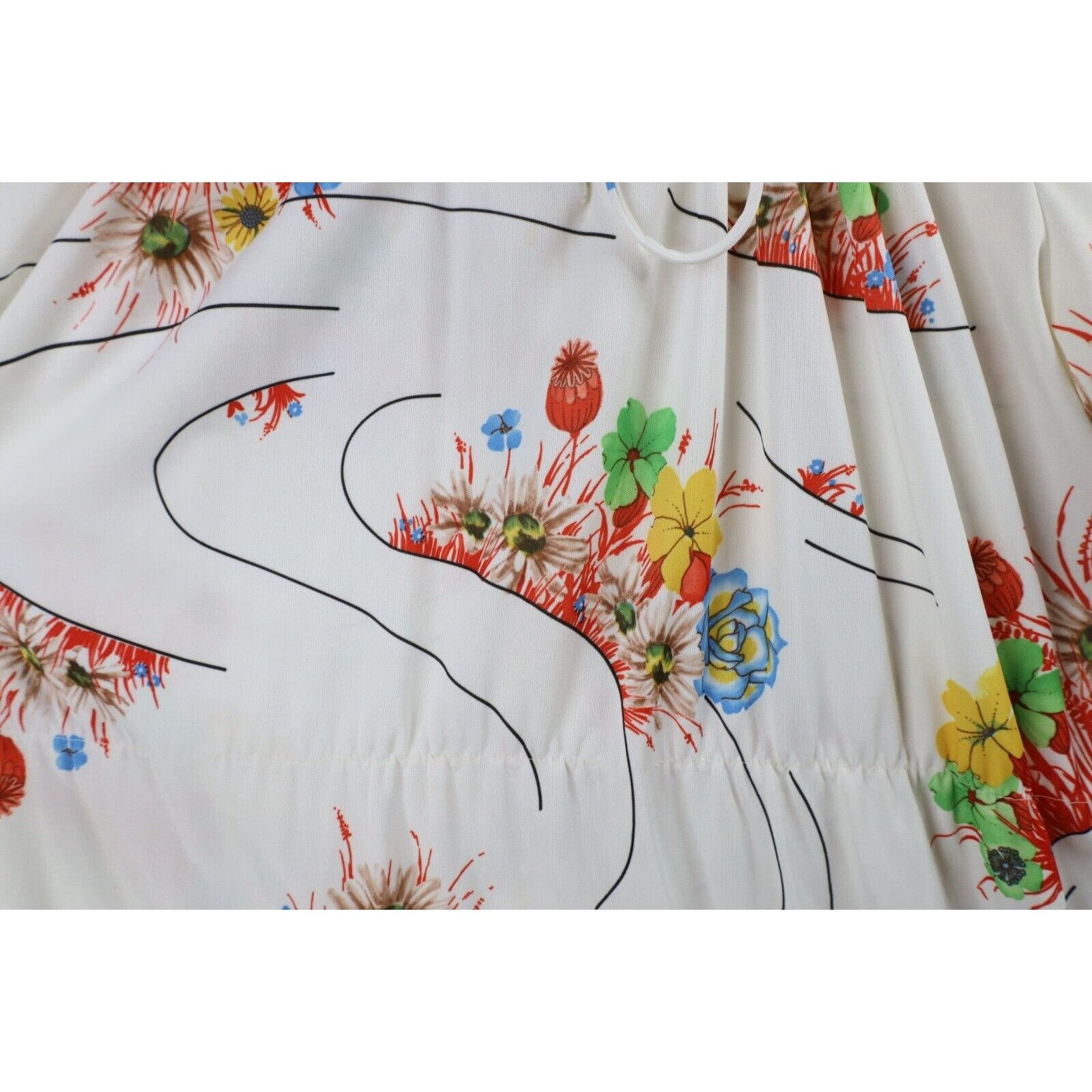 Vintage Vintage 70s Mid Century Modern MCM Flower Knit Dress Size XL / US 12-14 / IT 48-50 - 7 Thumbnail