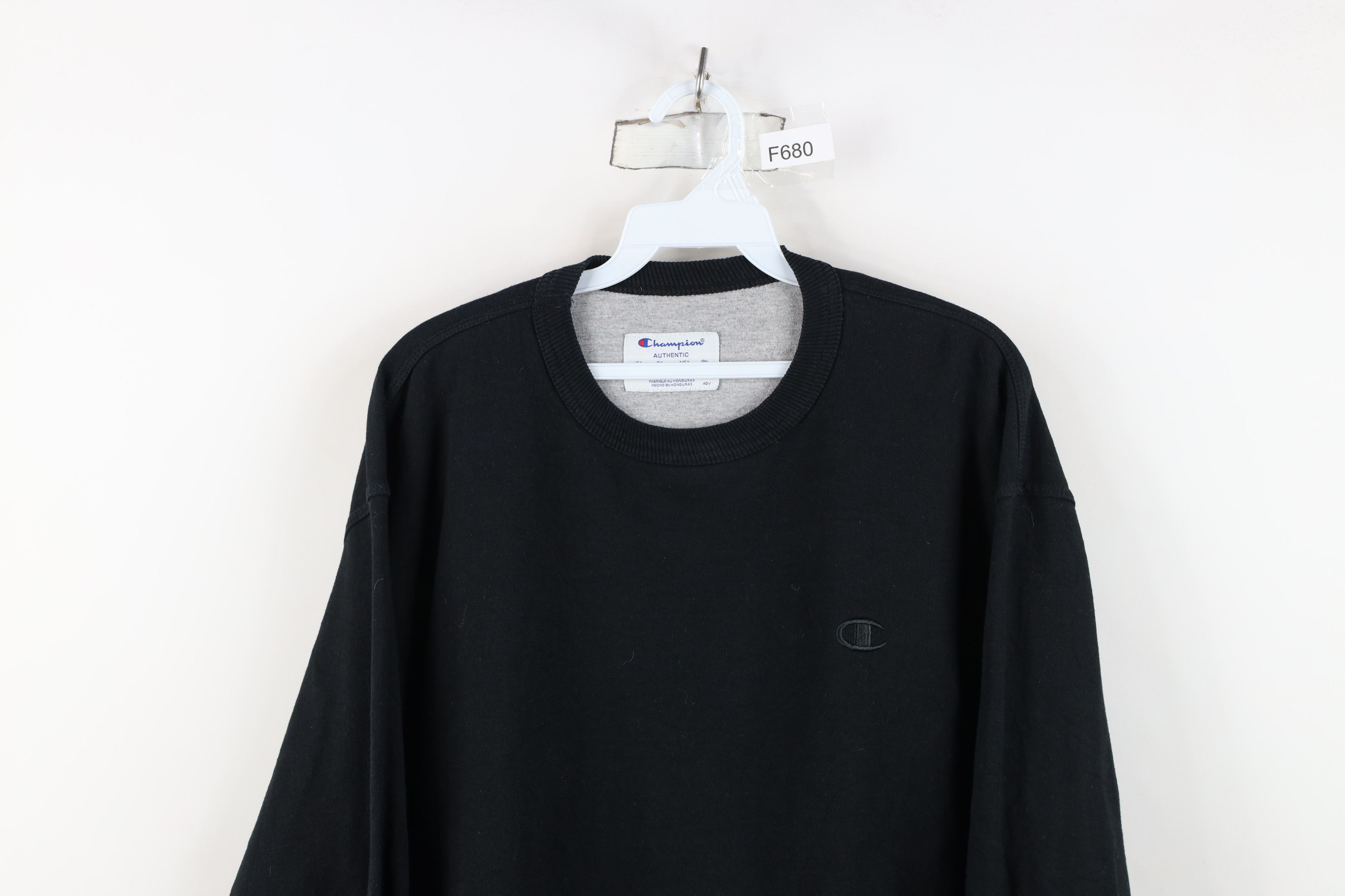Champion Vintage Champion Monochrome Crewneck Sweatshirt Black Size US L / EU 52-54 / 3 - 2 Thumbnail