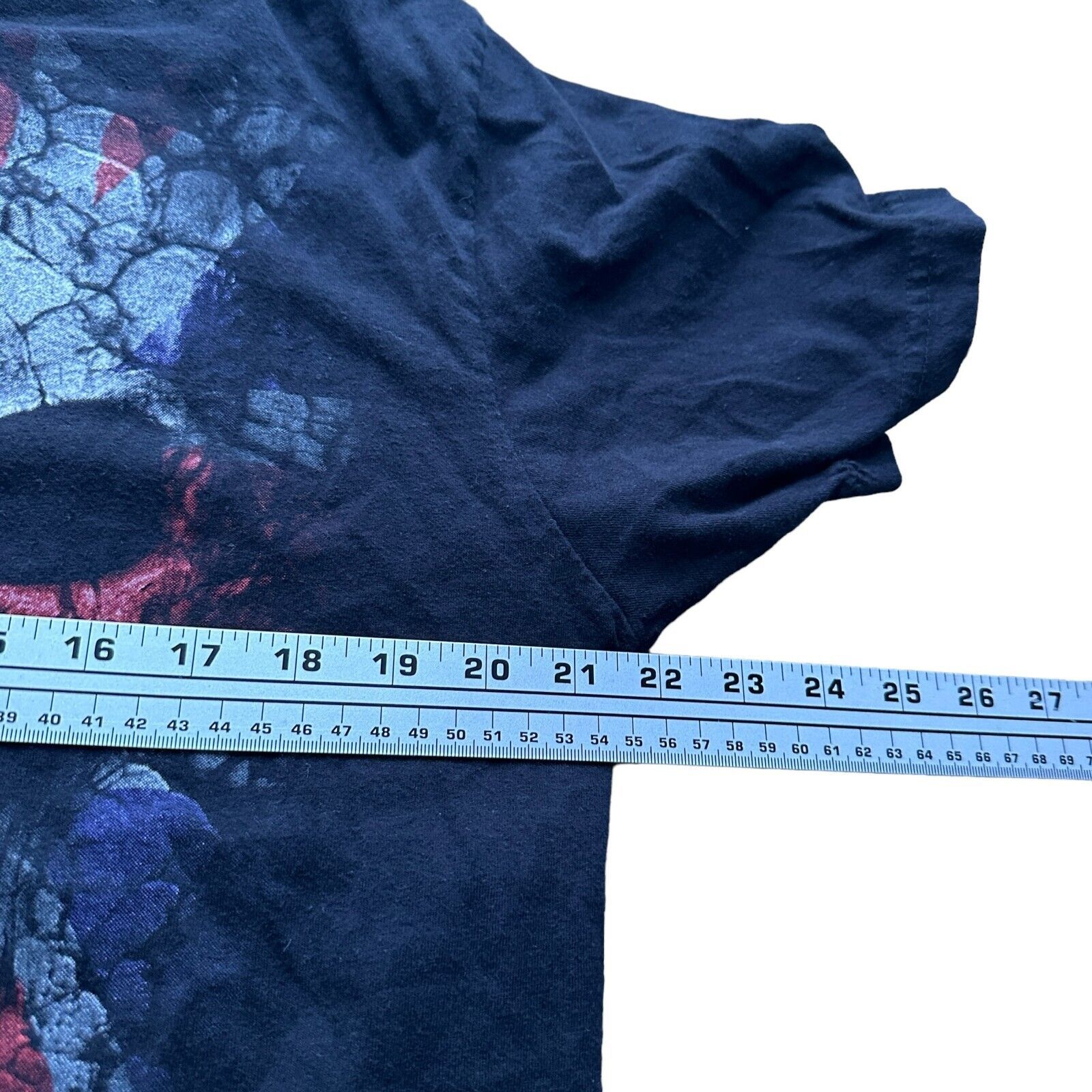 The Unbranded Brand Vintage Spiral T-Shirt Men Large Black Cotton Horror UK Flag Size US L / EU 52-54 / 3 - 8 Thumbnail