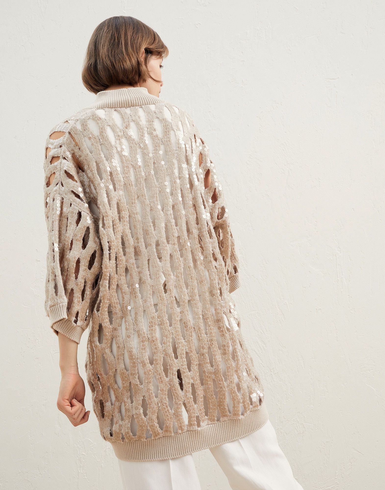 Brunello Cucinelli o1y0725 Cardigan in Beige Size XS / US 0-2 / IT 36-38 - 3 Thumbnail