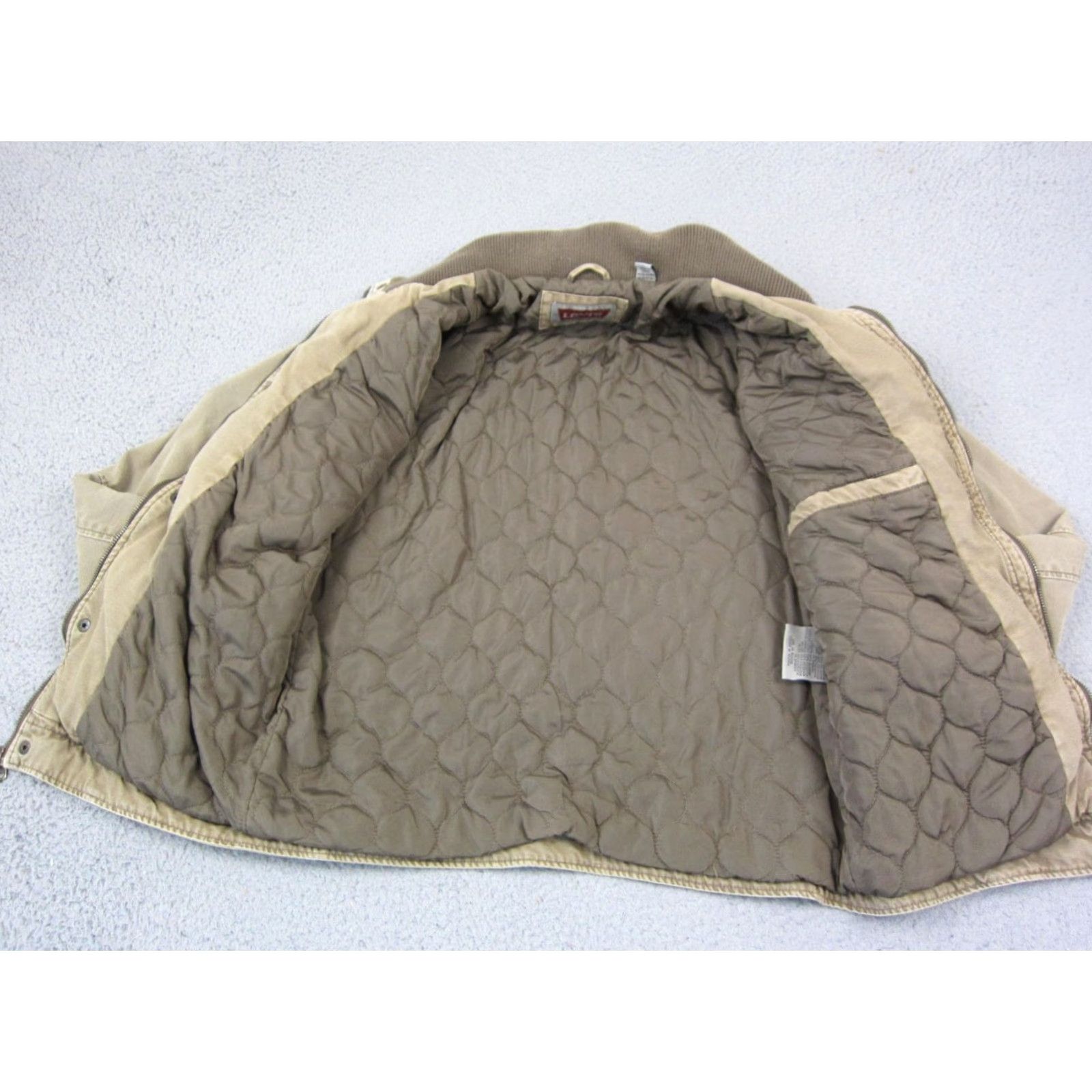 Levi's Levi's Jacket Mens M Brown Military Field Zip Up Lined Canvas Cotton Coat Size US M / EU 48-50 / 2 - 7 Thumbnail