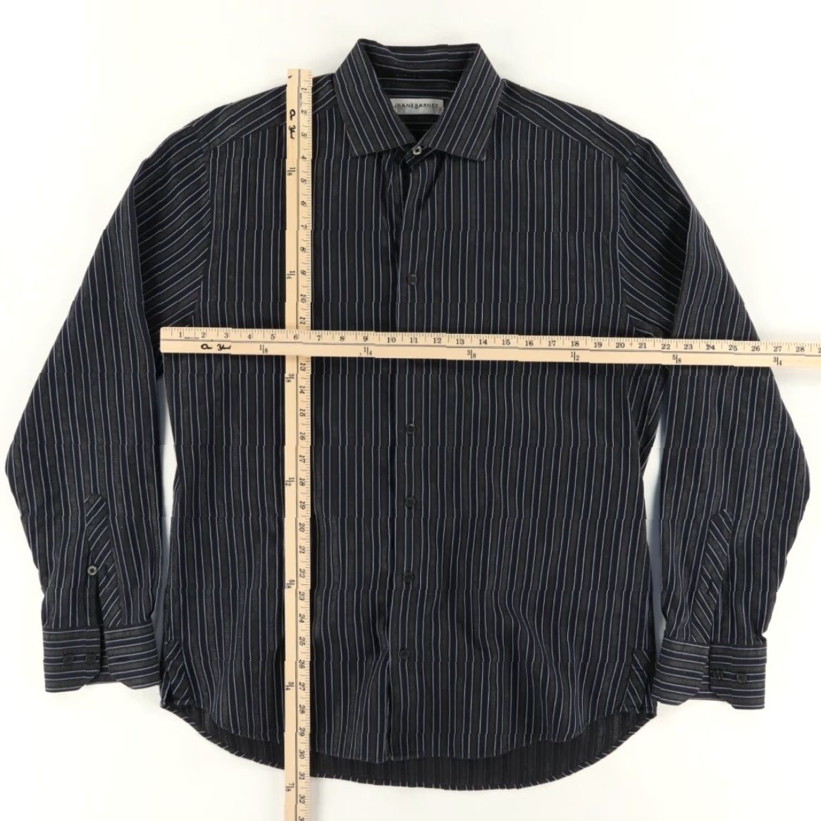 Vintage Jhane Barnes Metal Striped Button Up Shirt Black L Mens Shirt Size US L / EU 52-54 / 3 - 3 Thumbnail