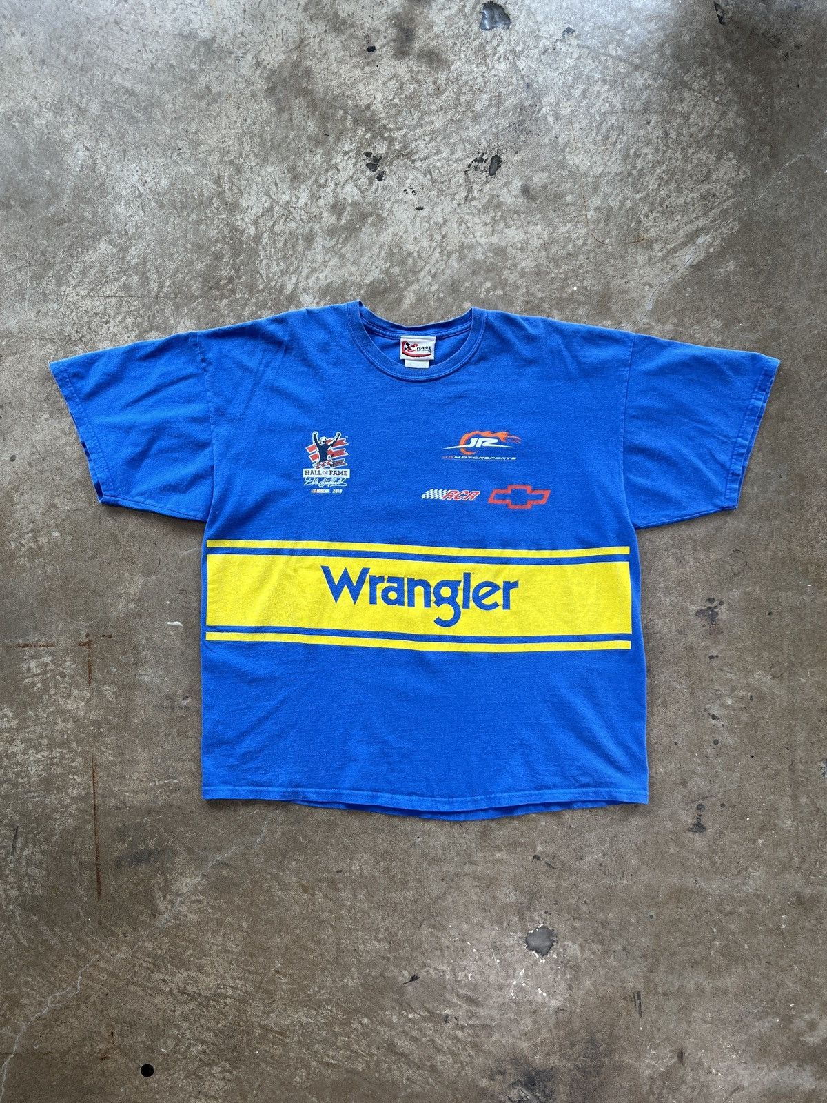 NASCAR Vintage NASCAR Dale Earnhardt Jr Wrangler Sponsor Tee 2XL Size US XXL / EU 58 / 5 - 2 Thumbnail