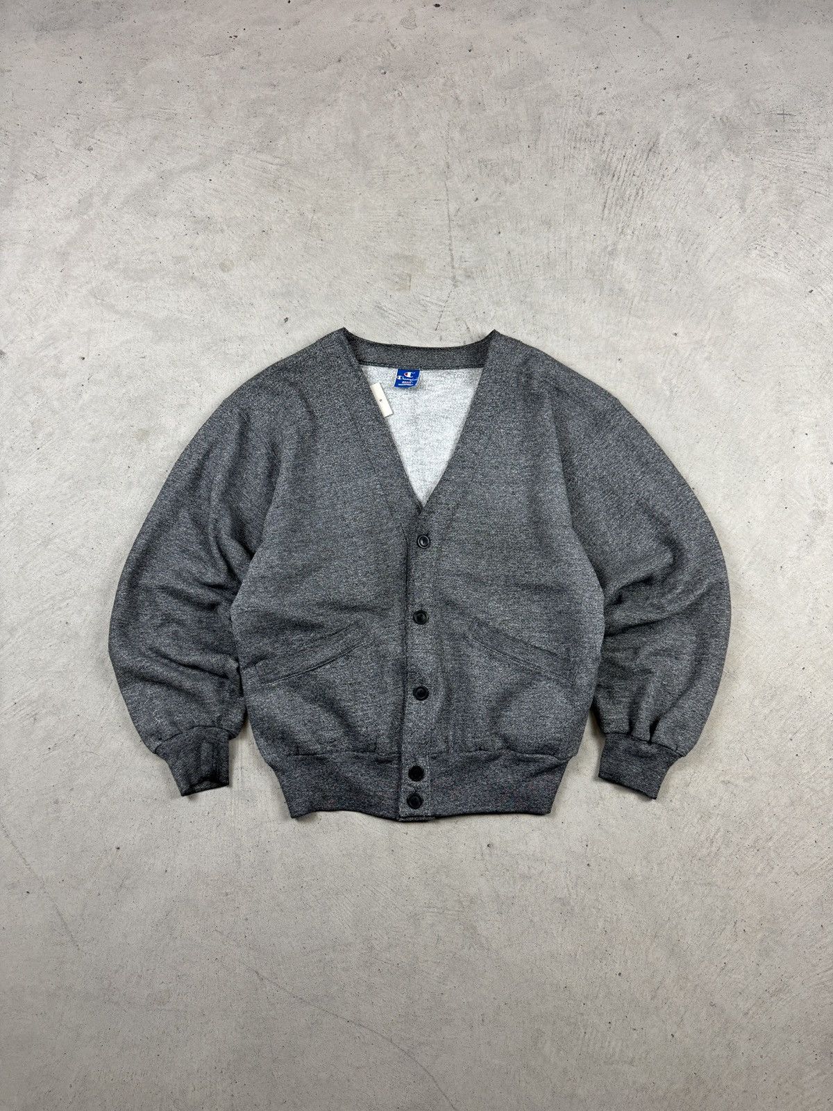 Champion × Vintage 1990’s Champion Grey Cardigan Size US L / EU 52-54 / 3 - 1 Thumbnail