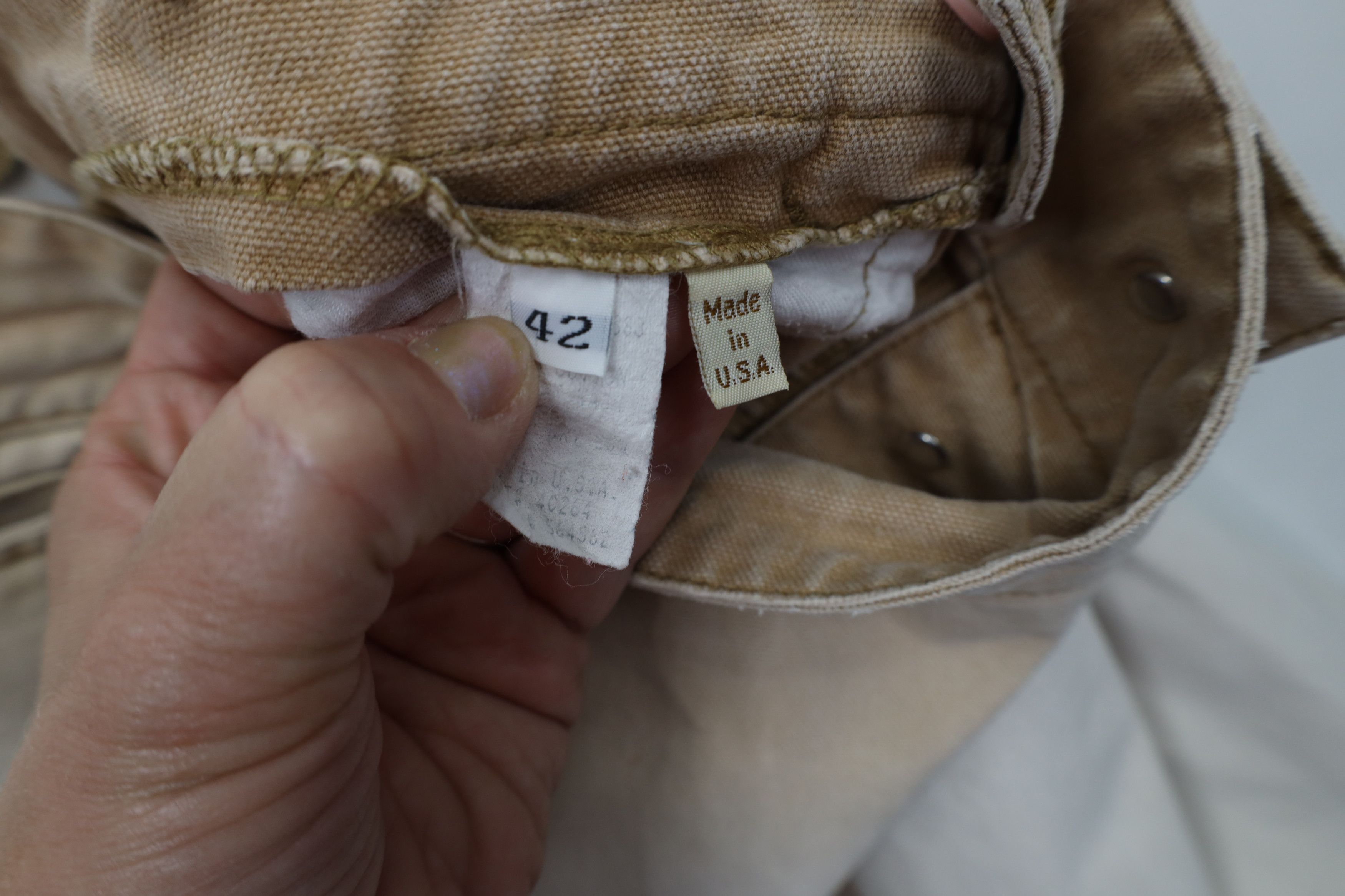 Vintage Vintage 90s Button Fly Canvas Tie Back Pants Brown USA Size US 42 / EU 58 - 11 Thumbnail