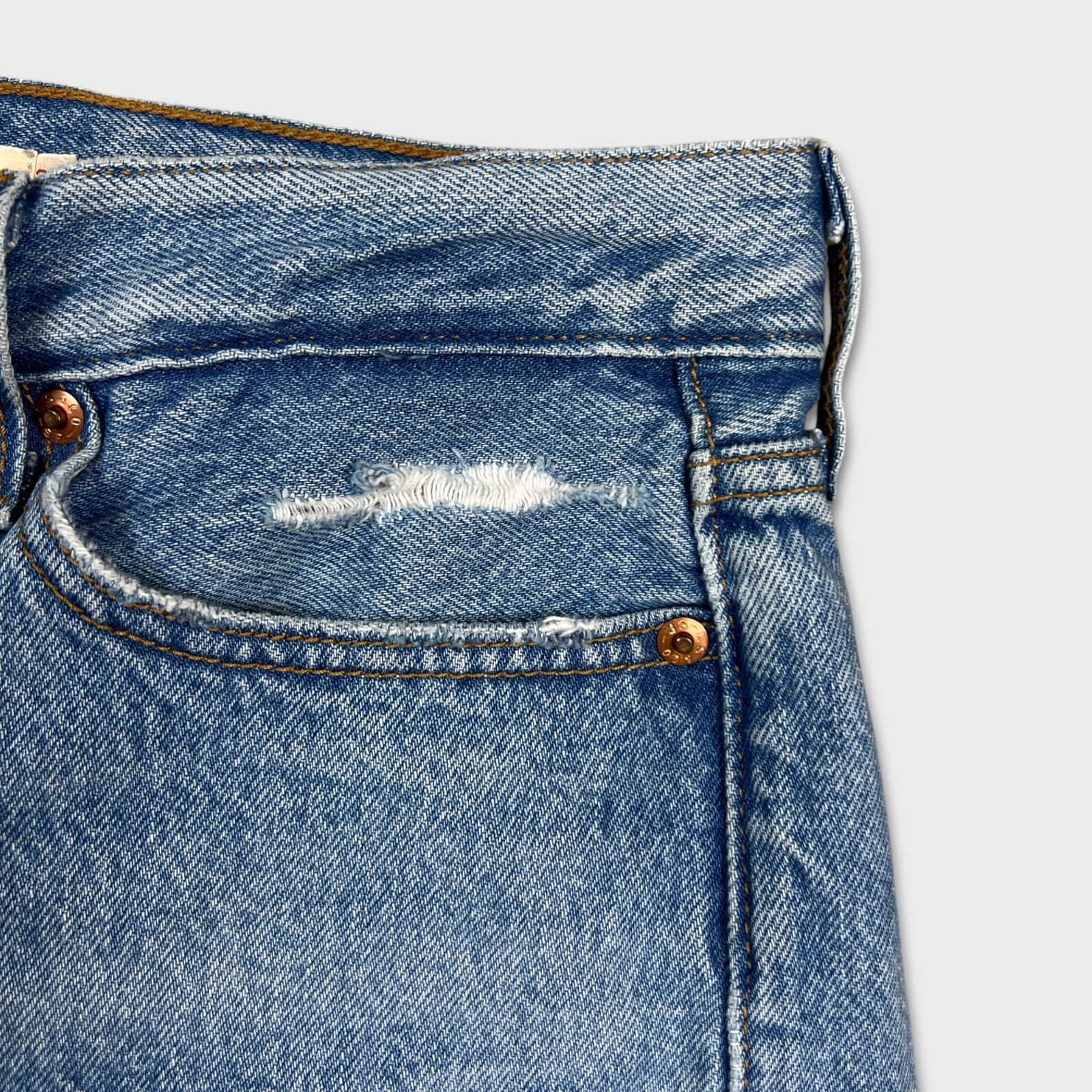 Levi's × Vintage Levi’s Wedgie Straight Jeans 28x26 High Waist Blue Denim Size 28" / US 6 / IT 42 - 4 Thumbnail