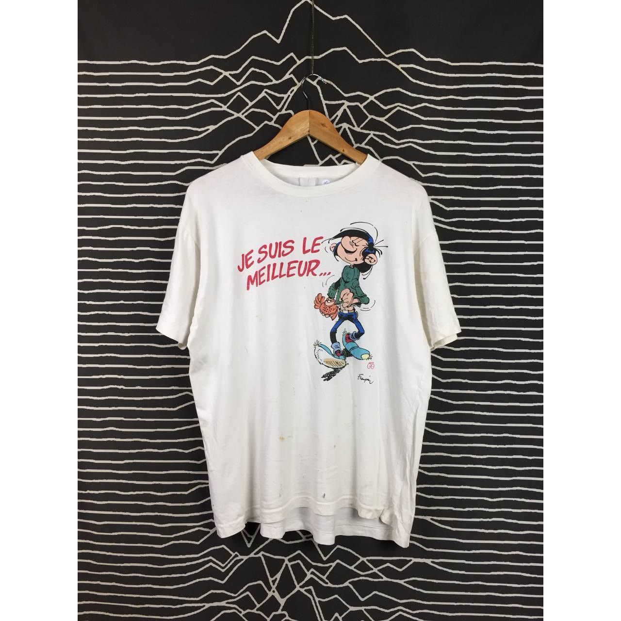 Cartoon Network × Vintage Vtg 90s Gaston Lagaffe Humor Comic Cartoon Single Stitch Tee Size US XL / EU 56 / 4 - 2 Thumbnail