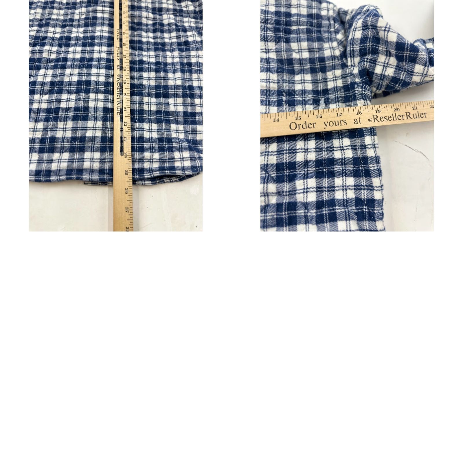 Penfield Penfield Shacket Womens Medium Blue White Plaid Quilted Flannel Boyfriend Fit Size M / US 6-8 / IT 42-44 - 9 Thumbnail