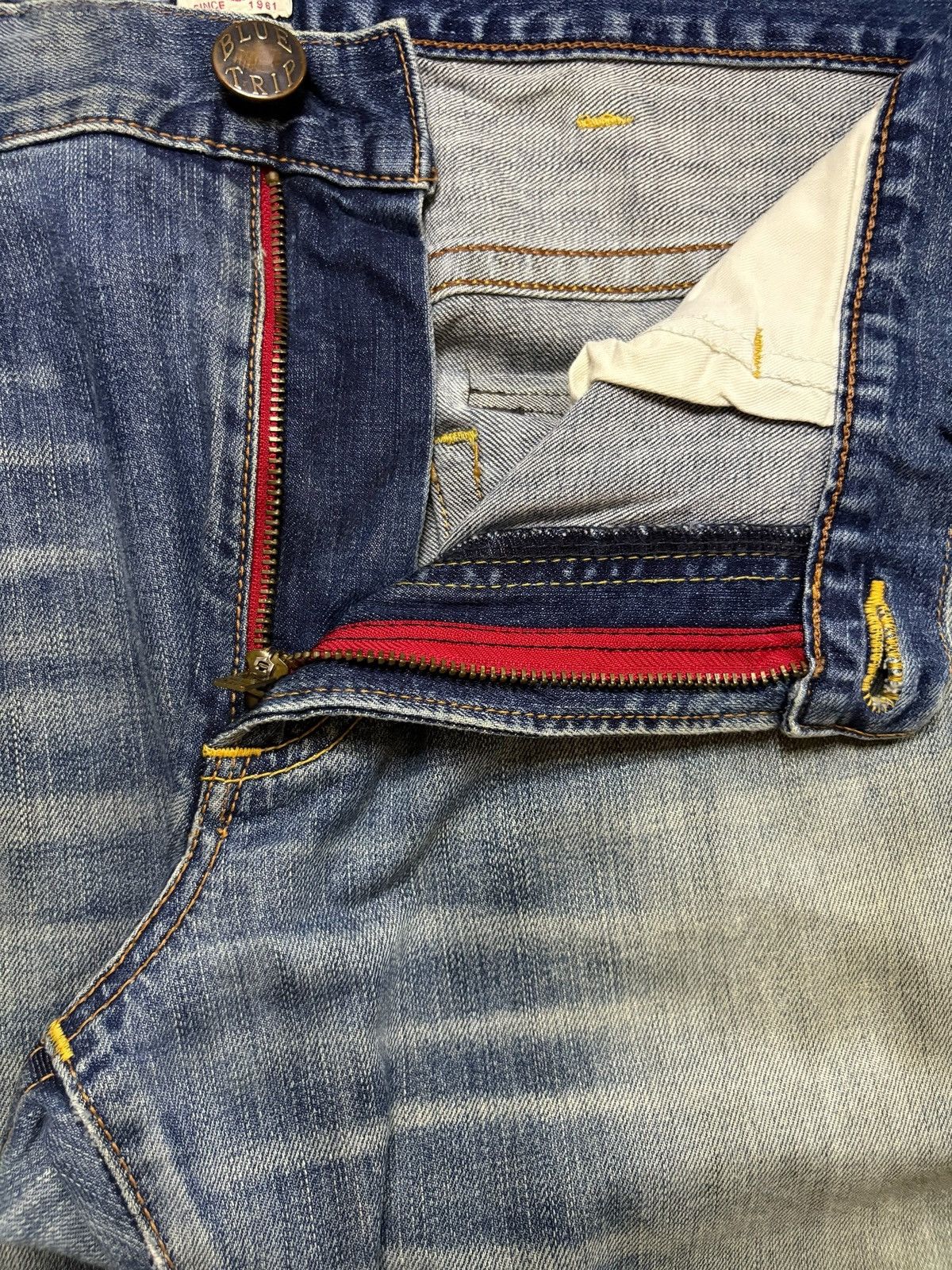 Edwin Vintage Edwin Blue Trip Mud Wash Baggy Jeans Size US 40 / EU 56 - 9 Thumbnail