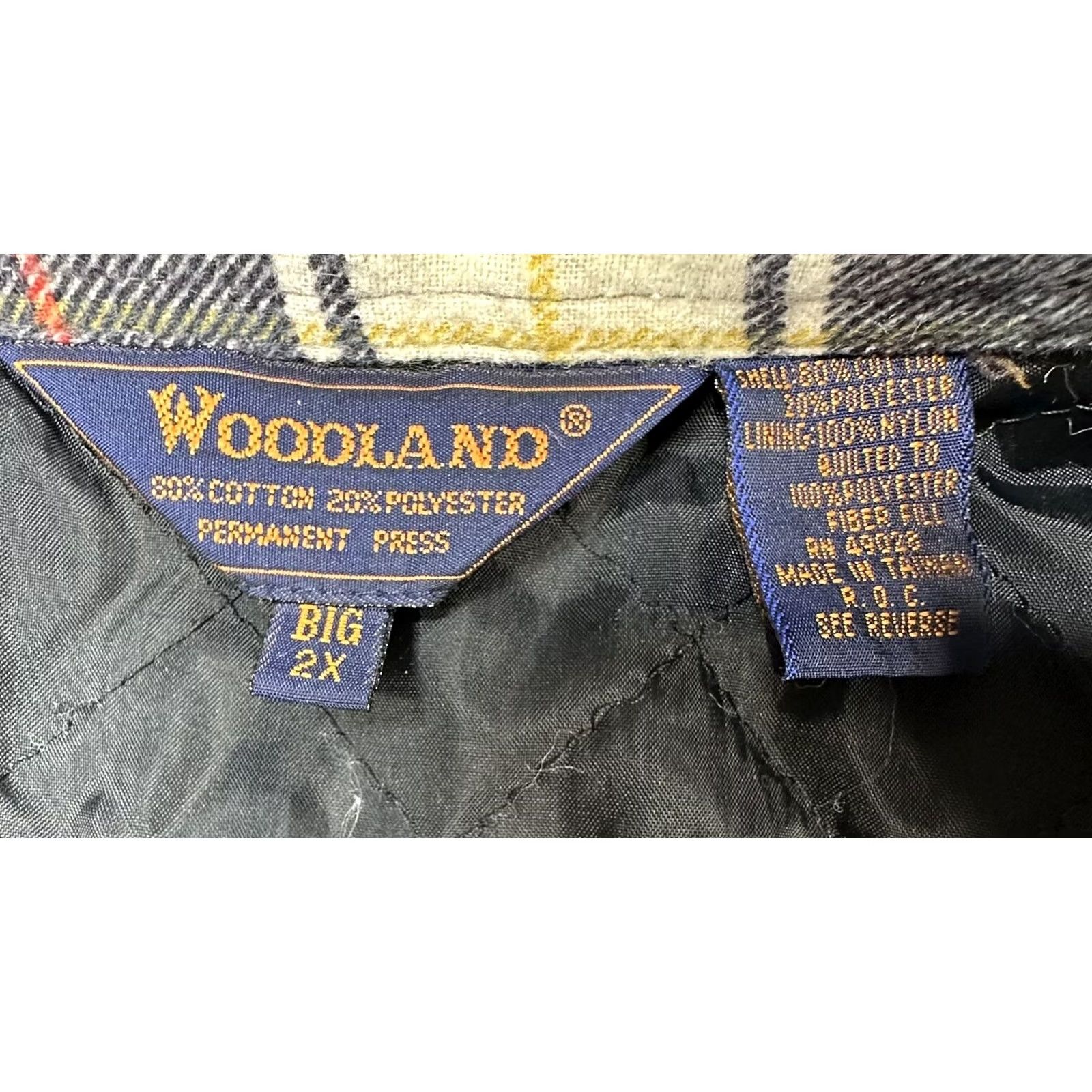 Vintage VINTAGE Woodland Jacket 2XL Black White Flannel Quilted Men’s Mens Shirt? Size US XXL / EU 58 / 5 - 5 Thumbnail
