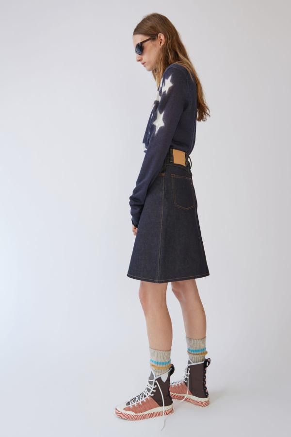 Acne Studios Acne Studios Bla Konst Indigo Classic A-line Denim Skirt Size 27" / US 4 / IT 40 - 1 Thumbnail