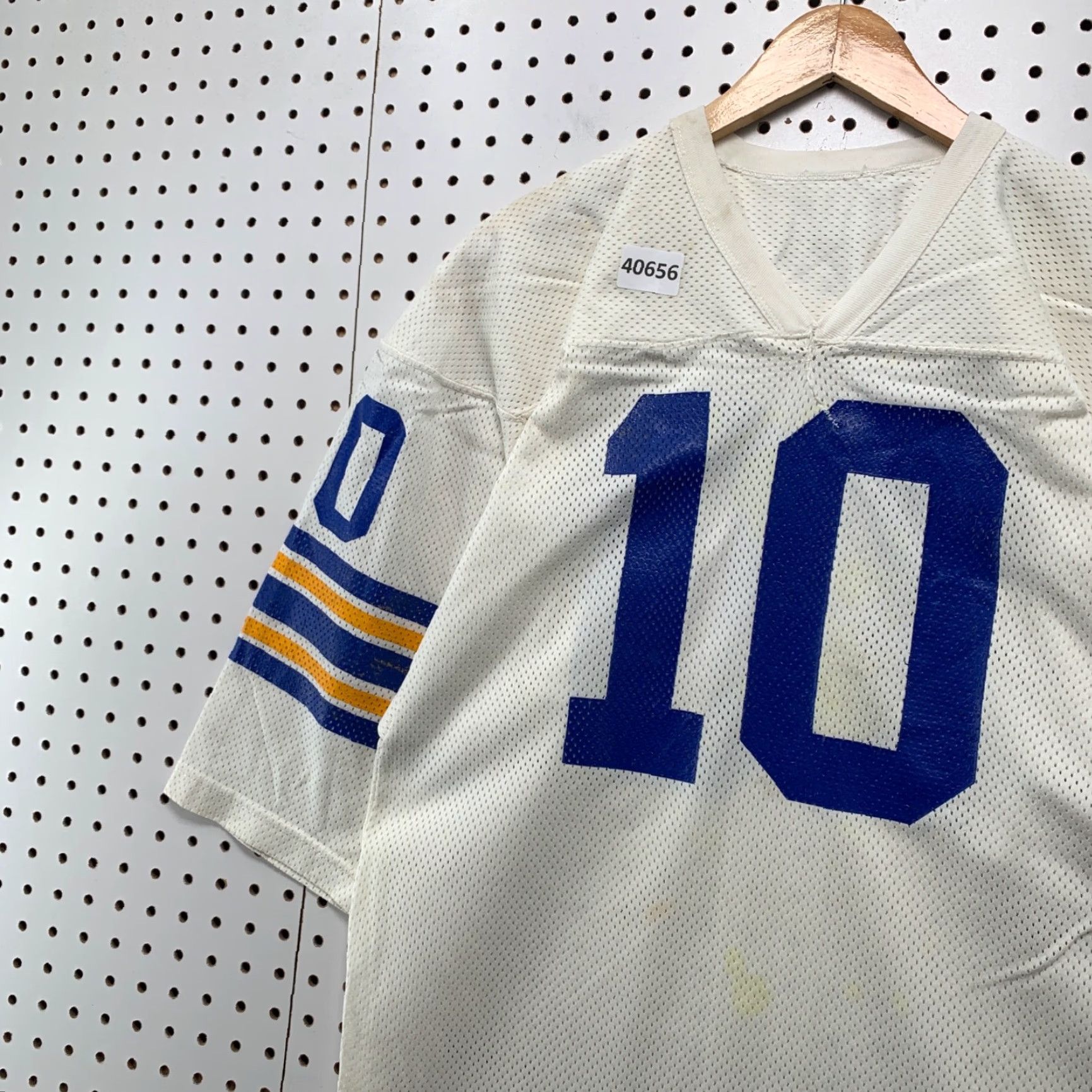 Russell Athletic VINTAGE Russell Athletic Football Jersey Mens L White WALSH #10 USA 70s Sports Jersey Size US L / EU 52-54 / 3 - 6 Thumbnail