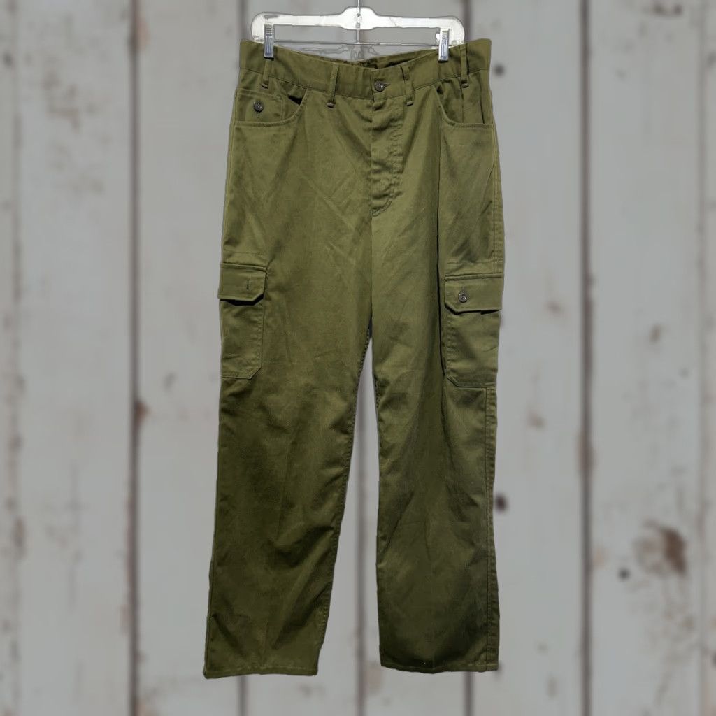Vintage VINTAGE Otavan Trebon Czech Military Field Army Trousers Green 34x31 Mens Cargo Military Pants Size US 34 / EU 50 - 1 Thumbnail