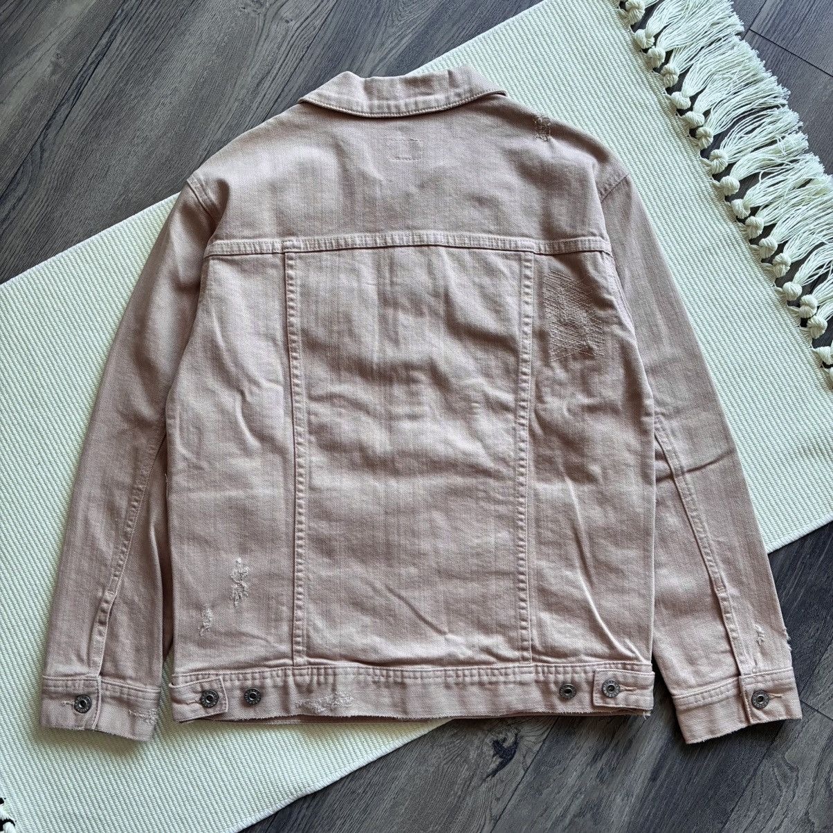 AG Adriano Goldschmied Adriano Goldschmied Nancy Faded Pink Denim Jacket Size S / US 4 / IT 40 - 7 Thumbnail