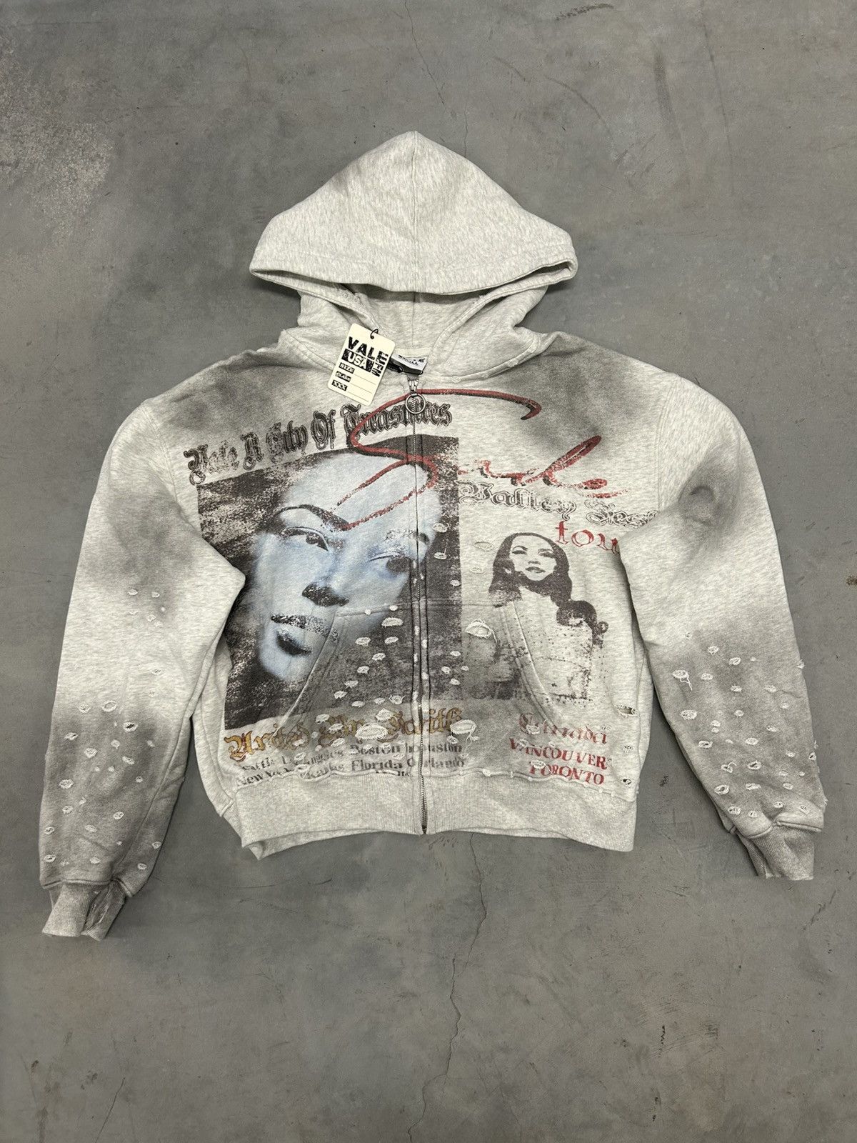 Vale Forever Valley Fest White Sade Dreams Zip Up Hoodie