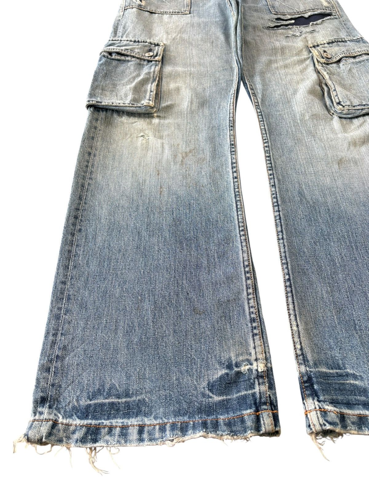 JNCO Vintage Japanese Brand Patches Baggy Cargo Jeans Size US 35 - 6 Thumbnail