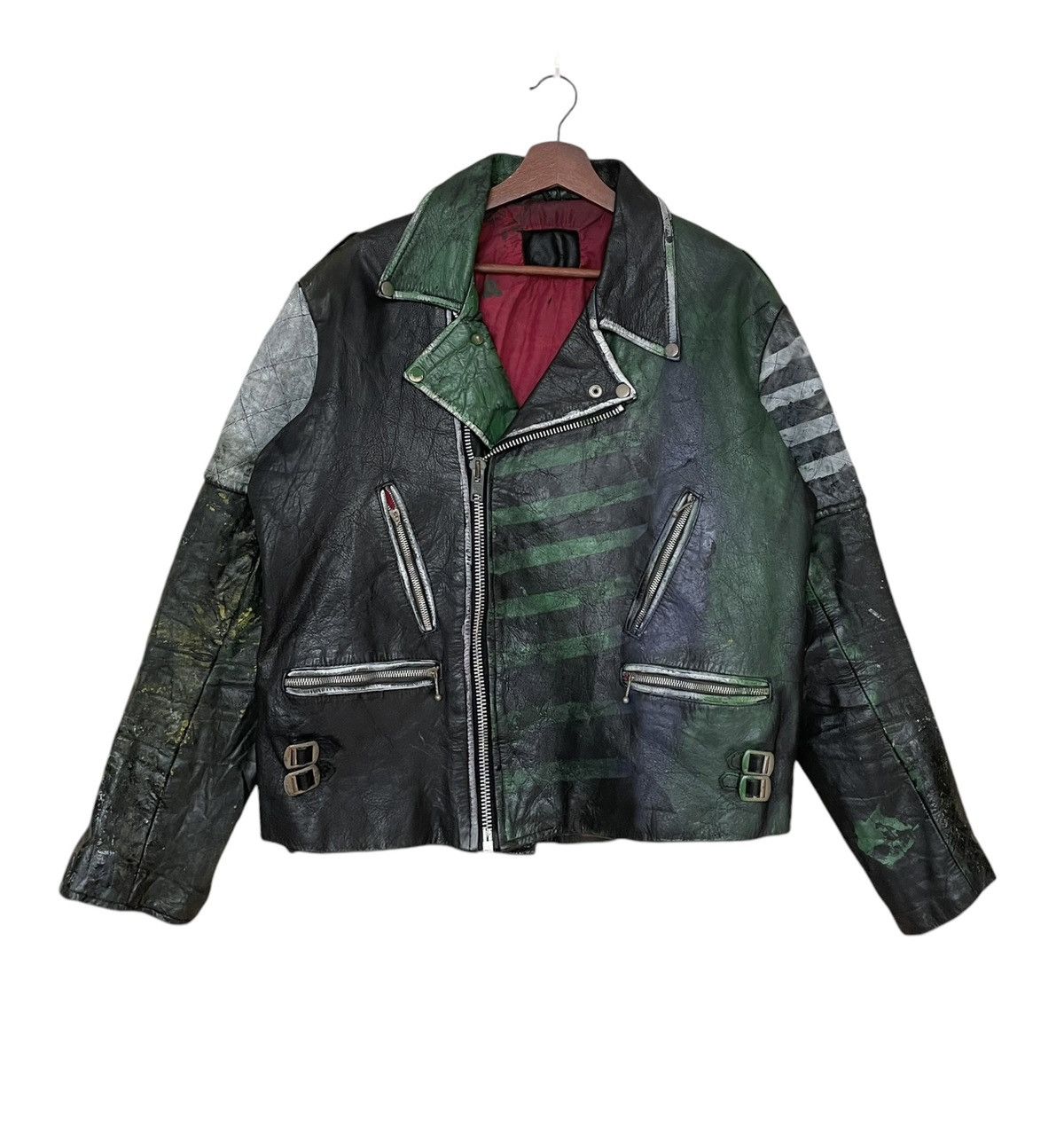 Vintage Japanese Brand Double Collar Leather Jacket 1990s
