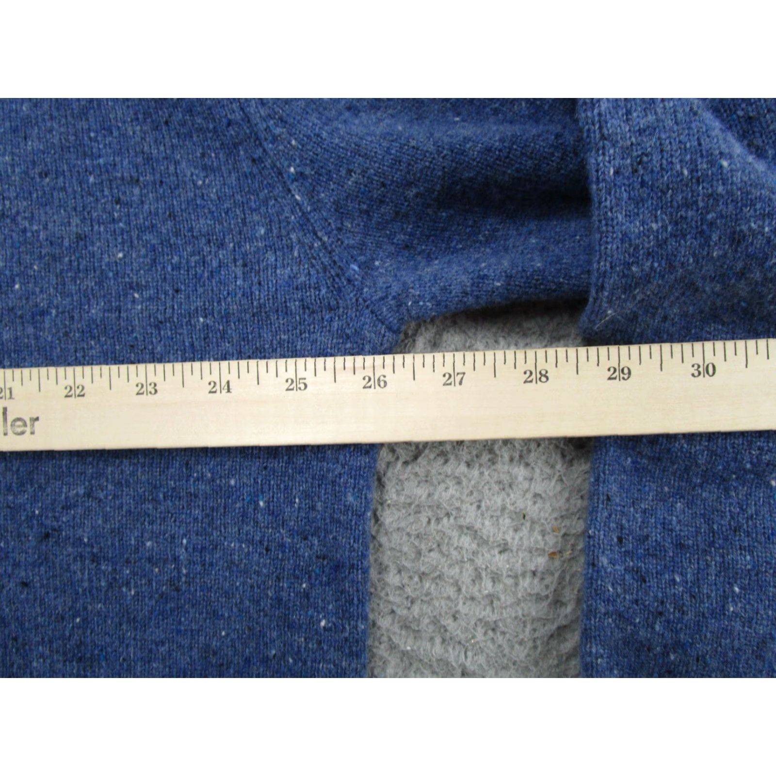 Orvis Orvis Sweater Mens 2XL Blue 1/4 Zip Mock Neck 100% Wool Pullover Suede Trim Size US XXL / EU 58 / 5 - 5 Thumbnail