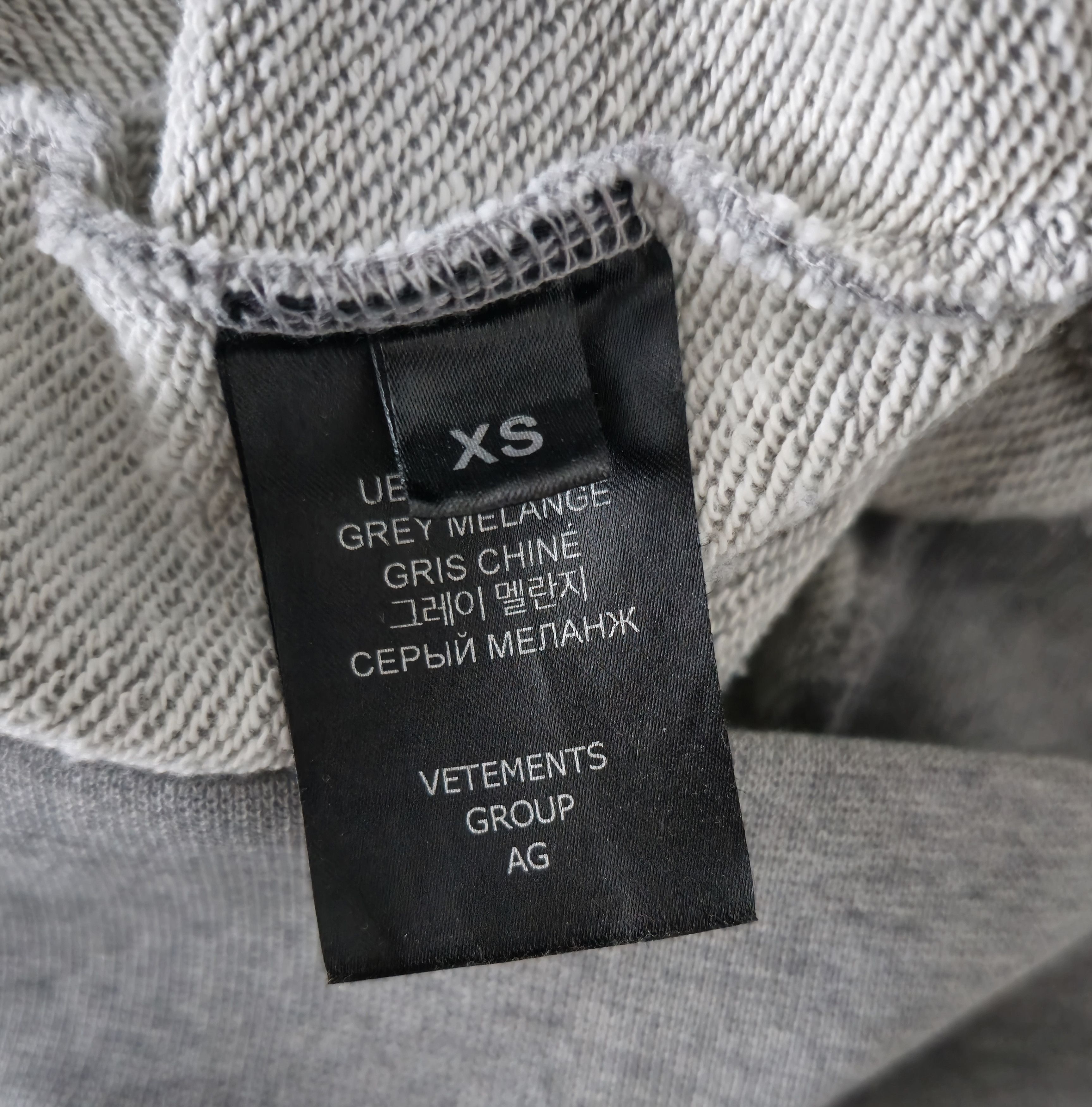 Vetements Vetements Oversized Hoodie Grey Size US XS / EU 42 / 0 - 3 Thumbnail