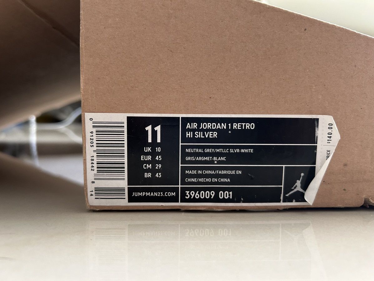 Jordan Brand 2006 Jordan 1 Silver CO JP with Suitcase Size US 11 / EU 44 - 8 Thumbnail