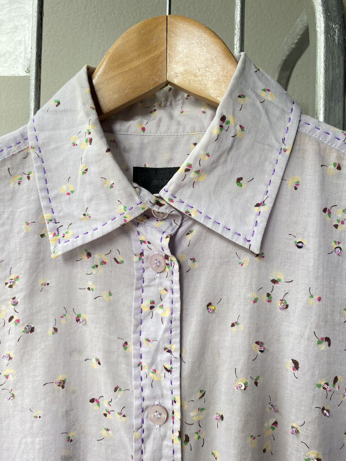 Paul Smith Paul Smith Women Lilac Floral Shirt Size S / US 4 / IT 40 - 21 Thumbnail