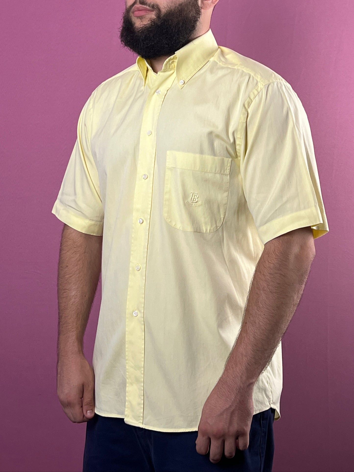 Hugo Boss × Vintage 90s Boss Hugo Boss Vintage Men's Short Sleeve Shirt - M Size US M / EU 48-50 / 2 - 1 Thumbnail