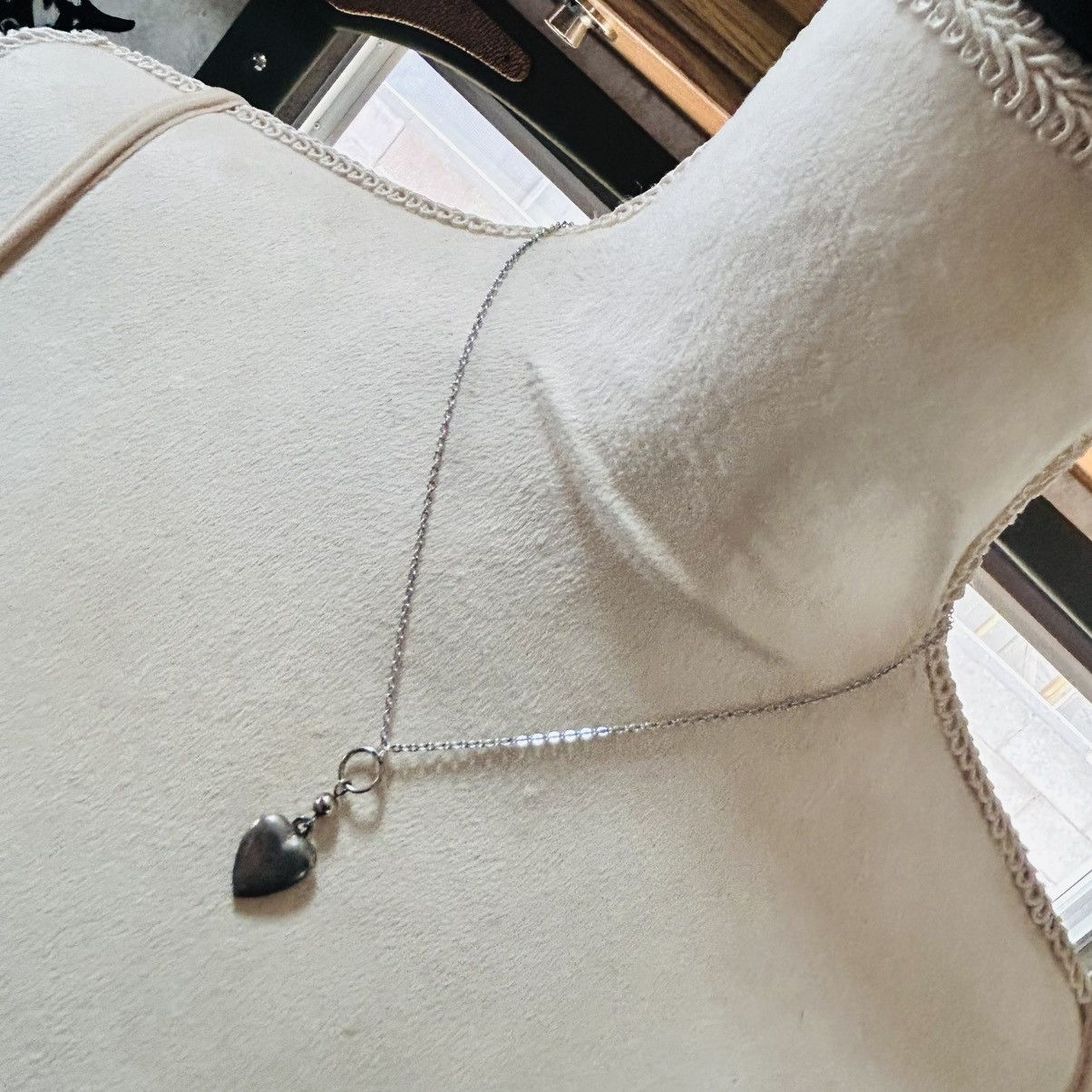Handmade Handcrafted heart pendant on chain necklace Size ONE SIZE - 1 Thumbnail