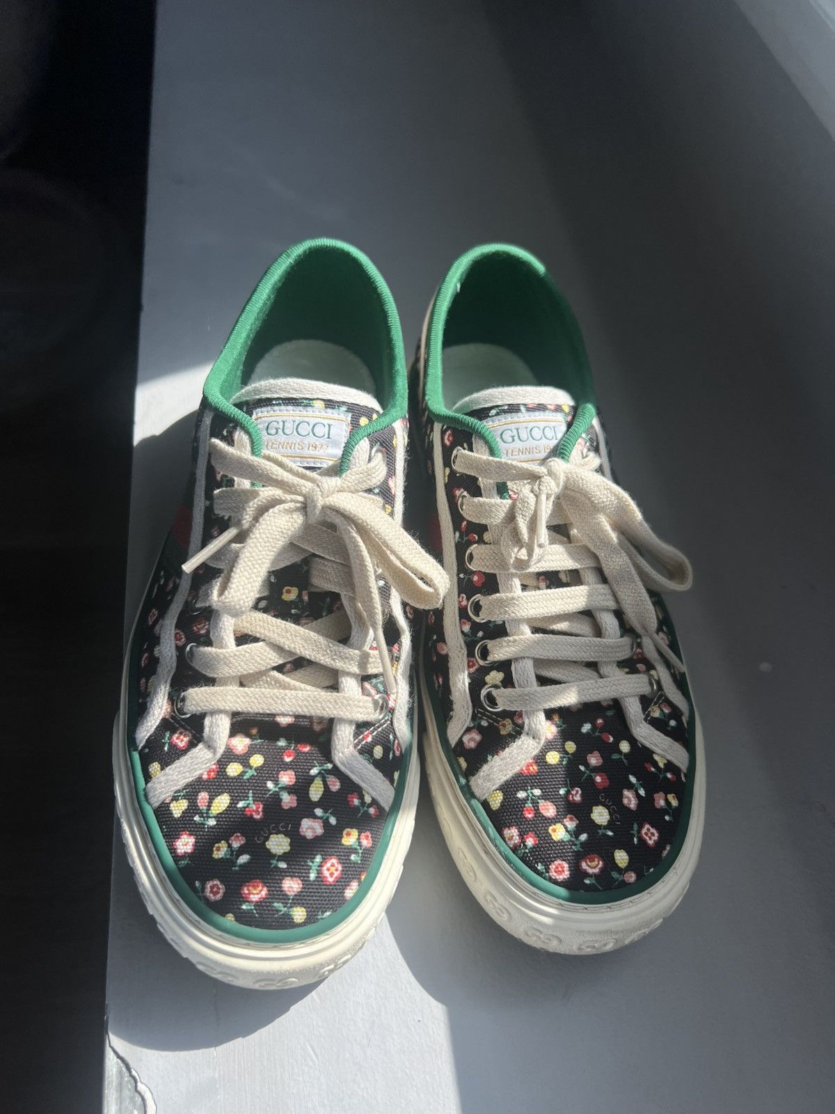 Gucci GUCCI 1977 Tennis LIBERTY OF LONDON LOW-TOP Sneakers Size US 8 / IT 38 - 4 Thumbnail
