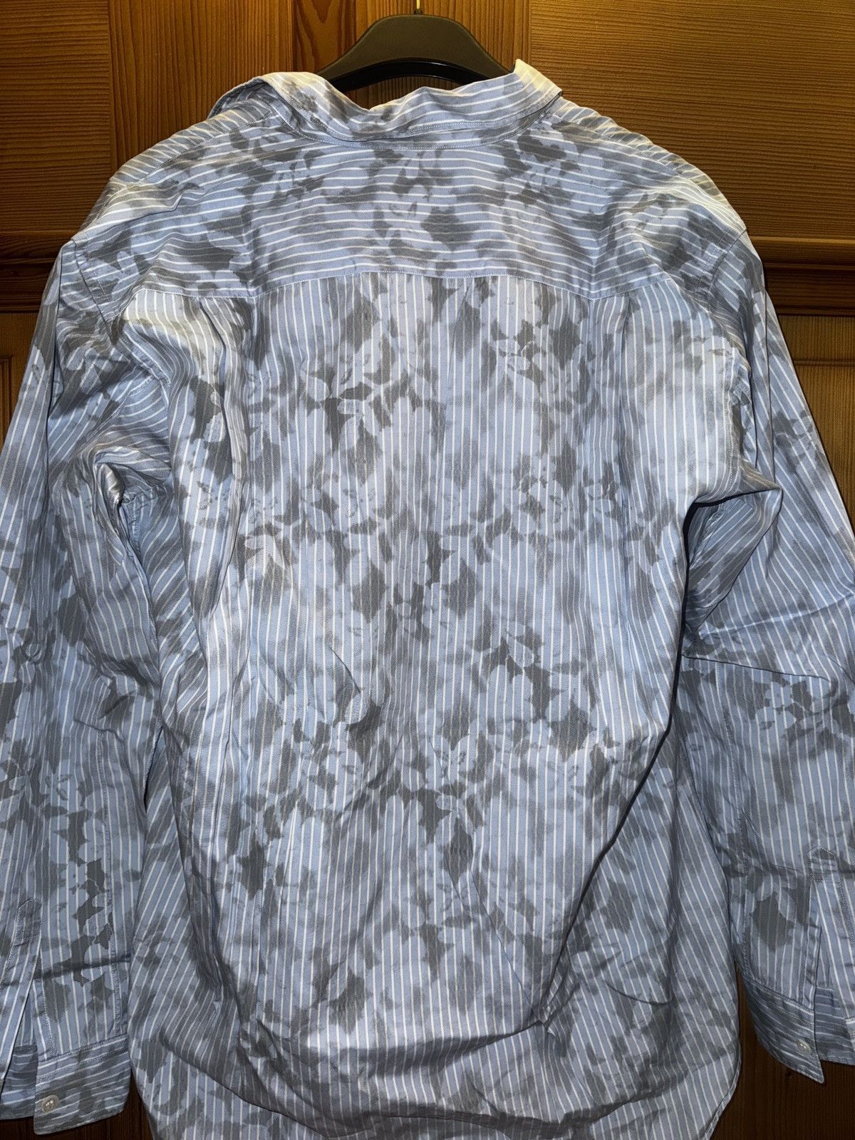 Comme des Garcons Comme des Garçons SHIRT Blue Stripe Camouflage Print Shirt Size US M / EU 48-50 / 2 - 3 Thumbnail