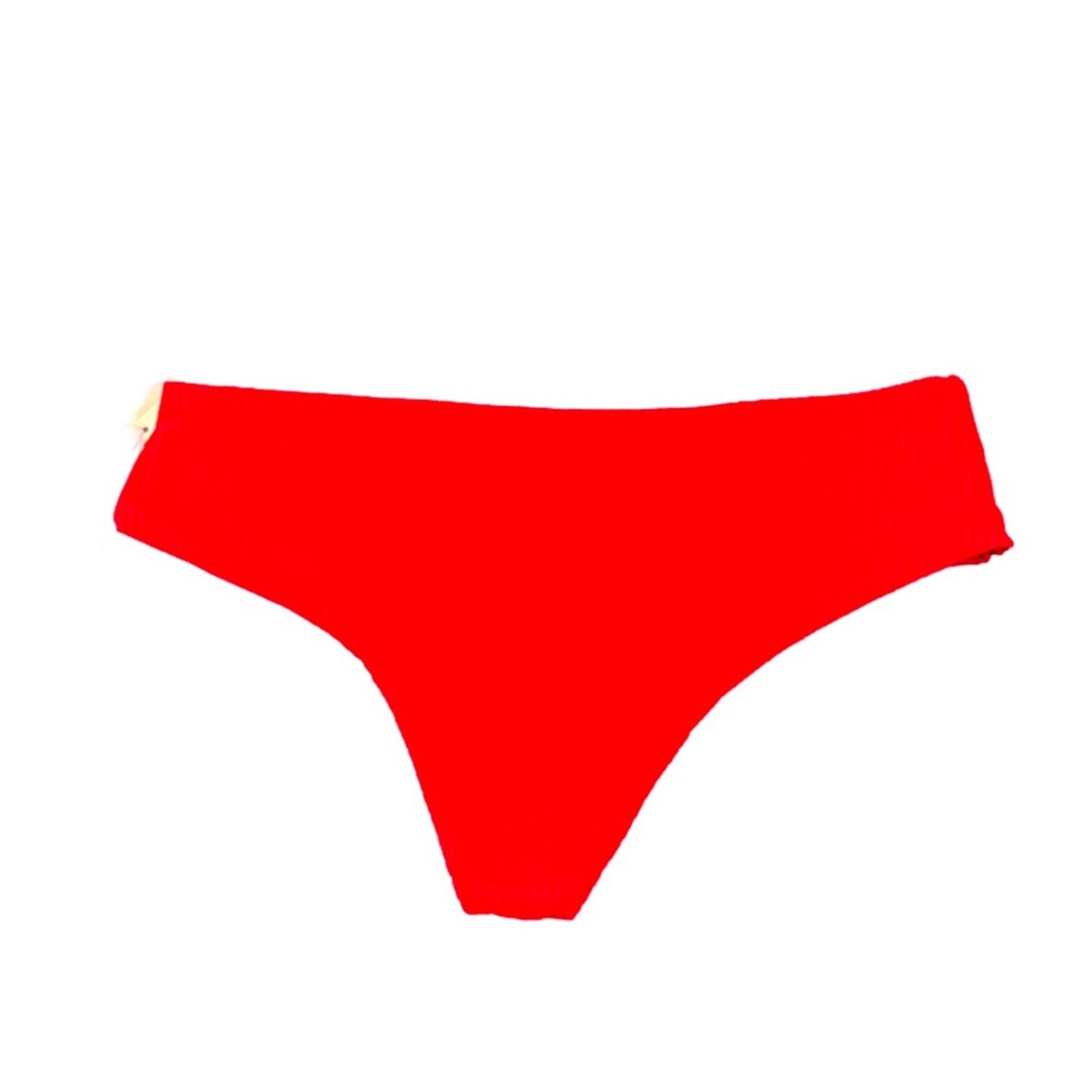 Mara Hoffman Mara Hoffman Nora Hipster Ribbed Bikini Bottoms - Red Size L Size ONE SIZE - 3 Thumbnail