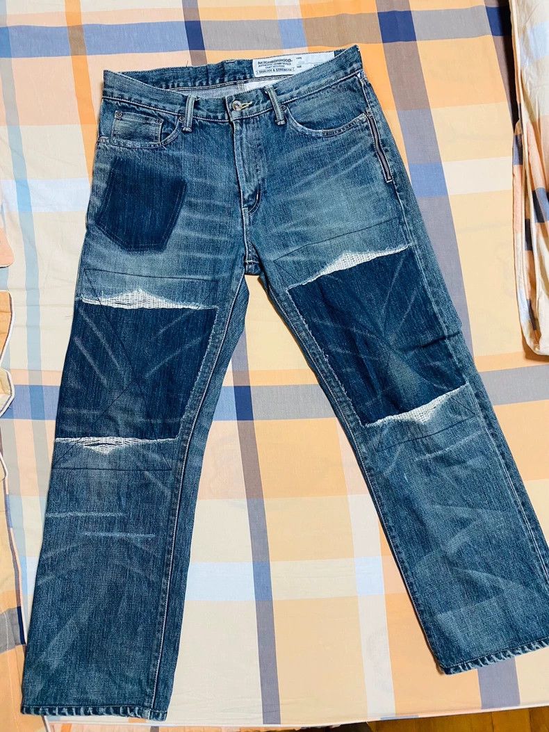 Neighborhood NEIGHBORHOOD Distressed Denim Jeans M - dmc Size US 31 - 1 Thumbnail
