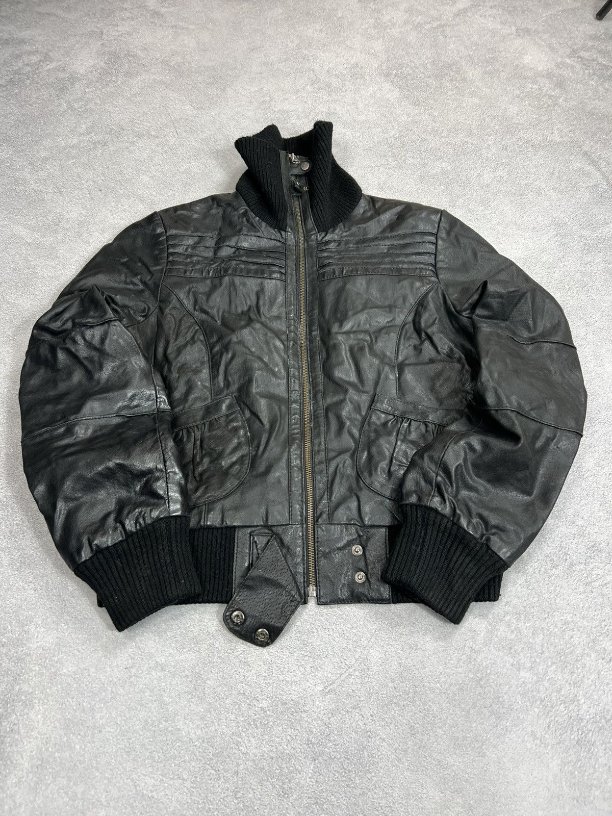 Vintage VTG Yohji Yamamoto Kanye West Ye Style Washed Leather Jacket Size US M / EU 48-50 / 2 - 1 Thumbnail